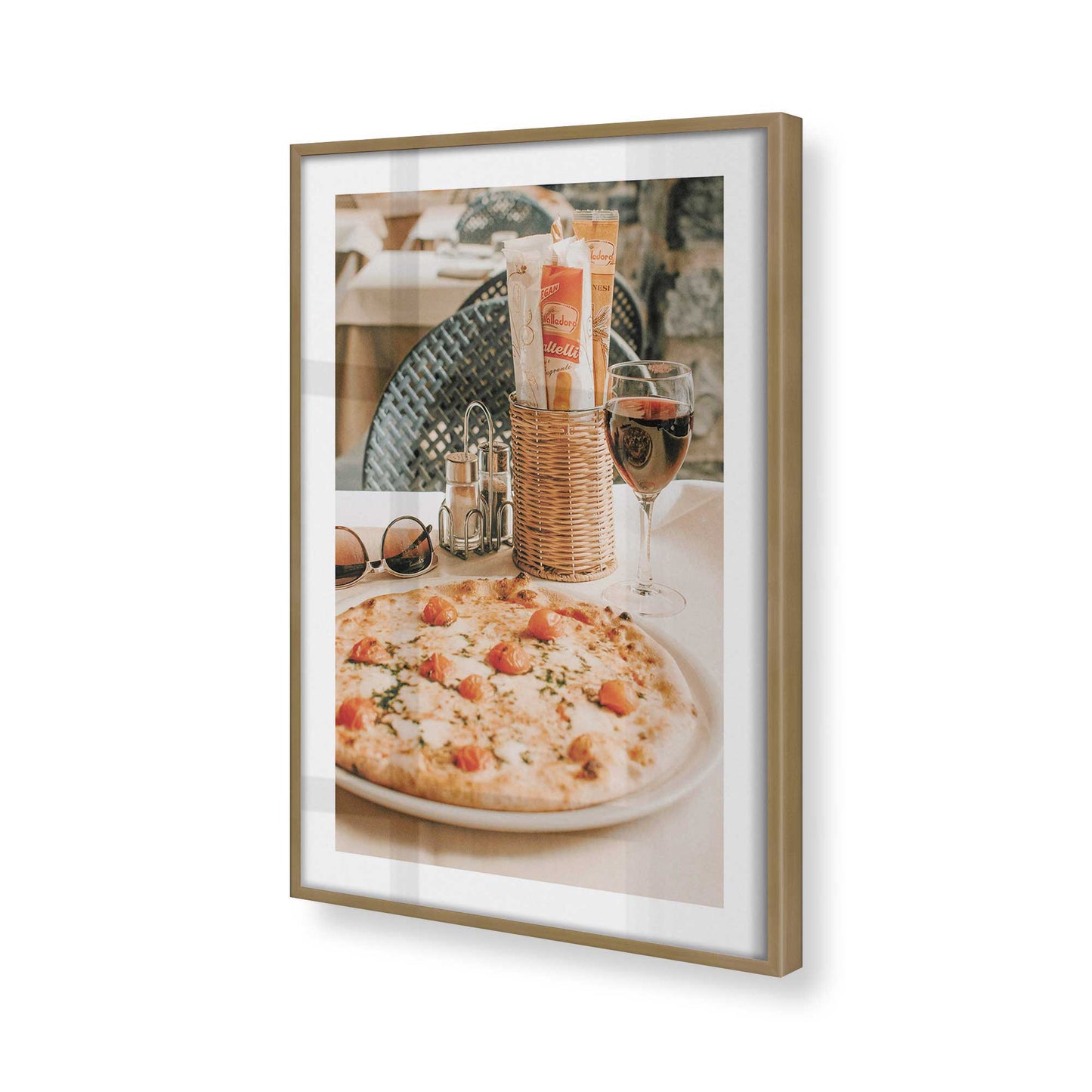 [Color:Brushed Gold], Picture of art in a Brushed Gold frame of the corner