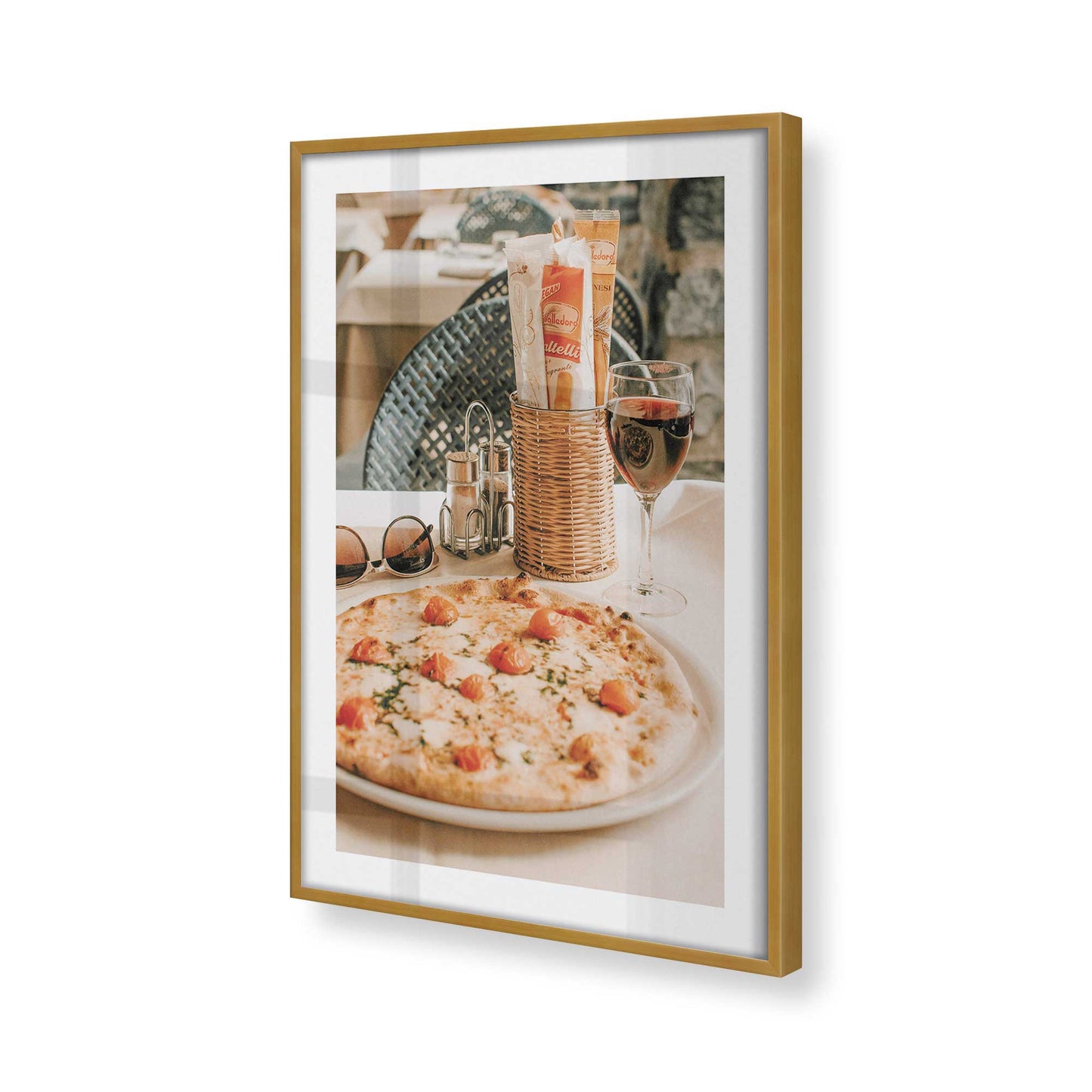 [Color:Polished Gold], Picture of art in a Polished Gold frame of the corner