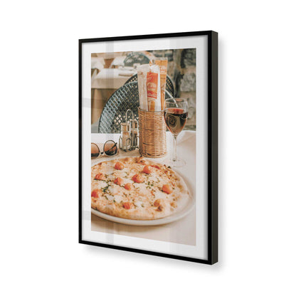 [Color:Satin Black], Picture of art in a Satin Black frame of the corner