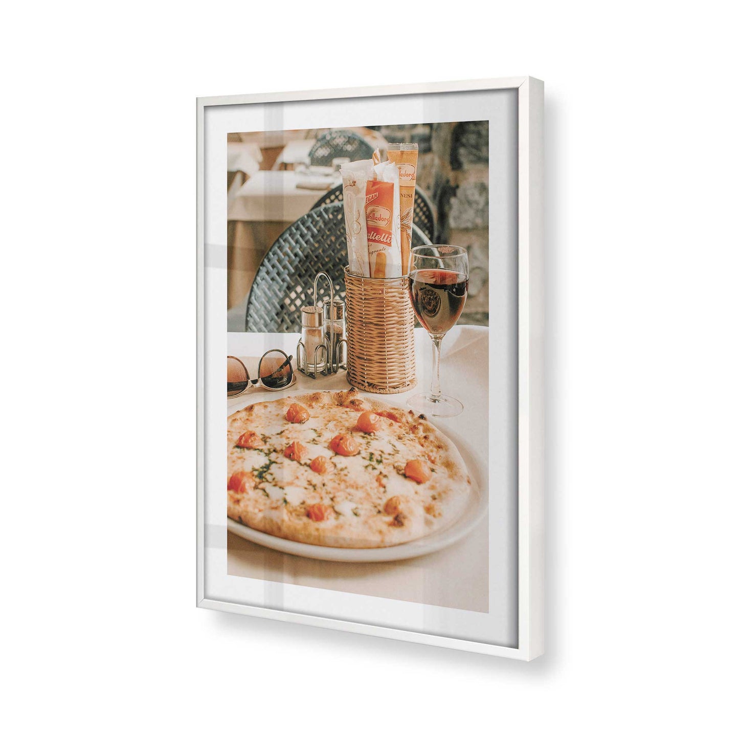 [Color:Opaque White], Picture of art in a Opaque White frame of the corner