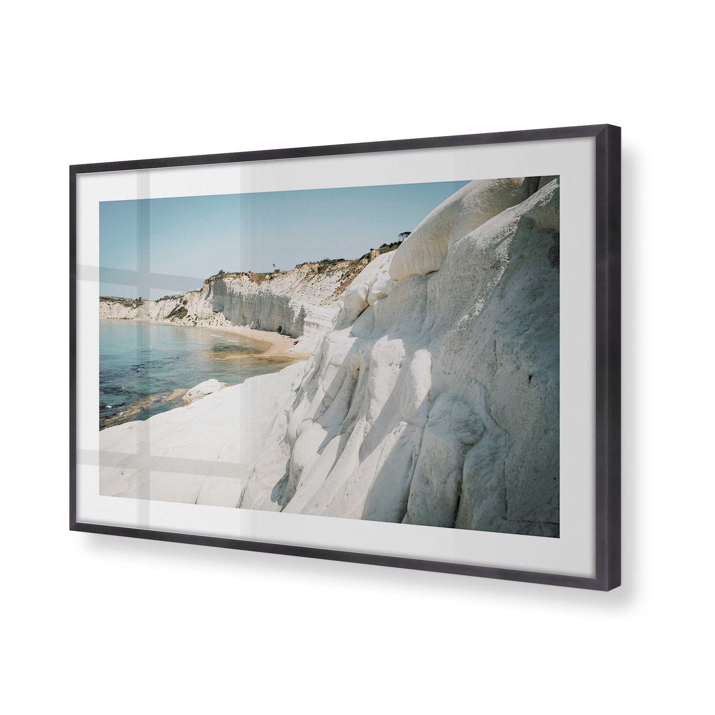 [Color:Weathered Zinc], Picture of art in a Weathered Zinc frame of the corner