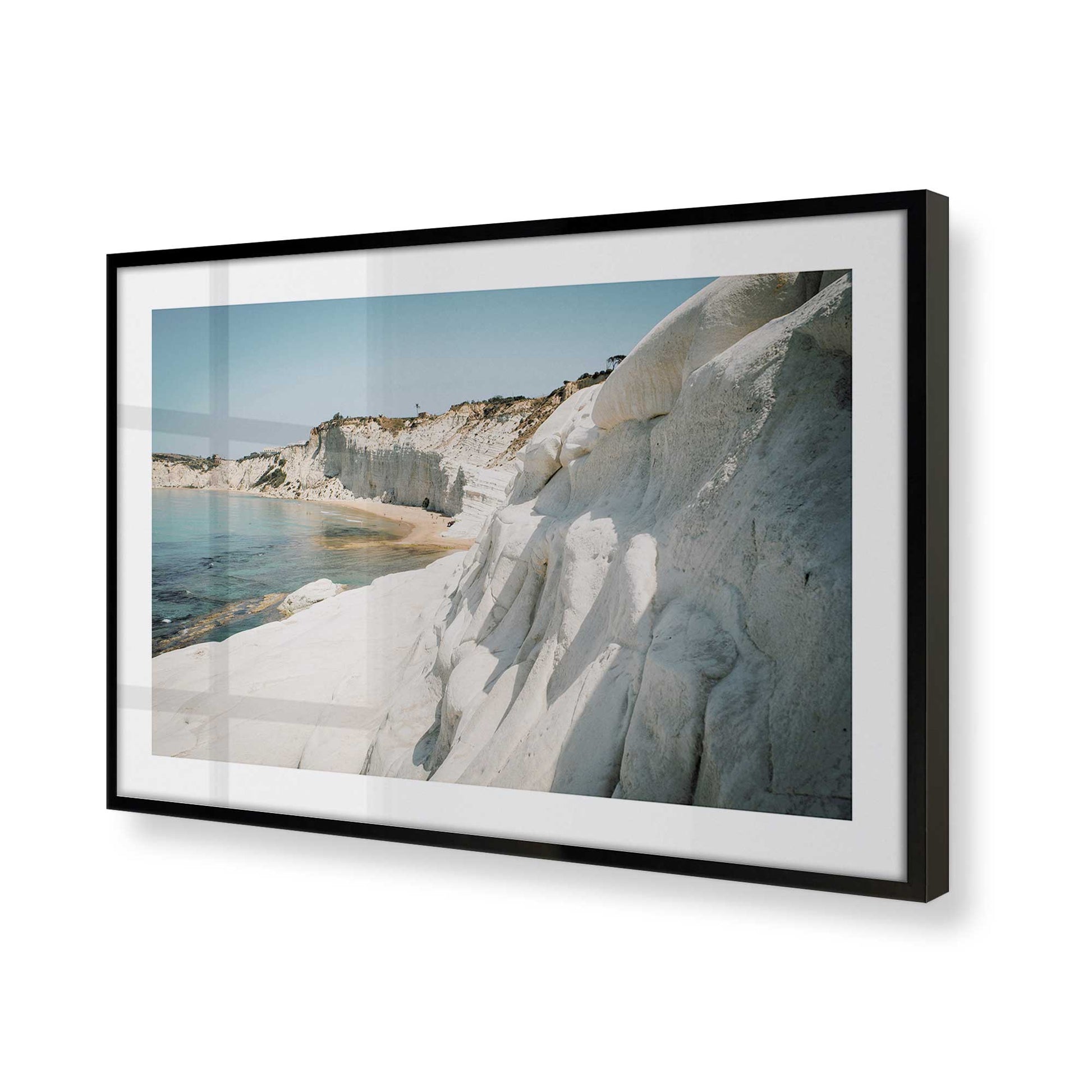 [Color:Satin Black], Picture of art in a Satin Black frame of the corner