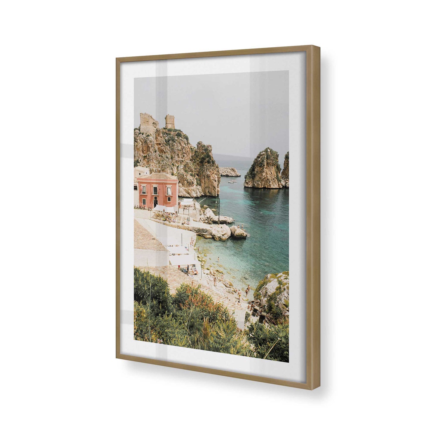 [Color:Brushed Gold], Picture of art in a Brushed Gold frame of the corner
