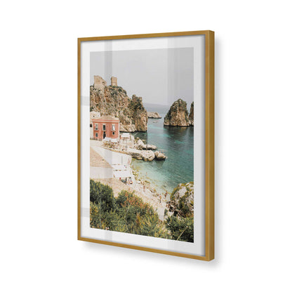 [Color:Polished Gold], Picture of art in a Polished Gold frame of the corner