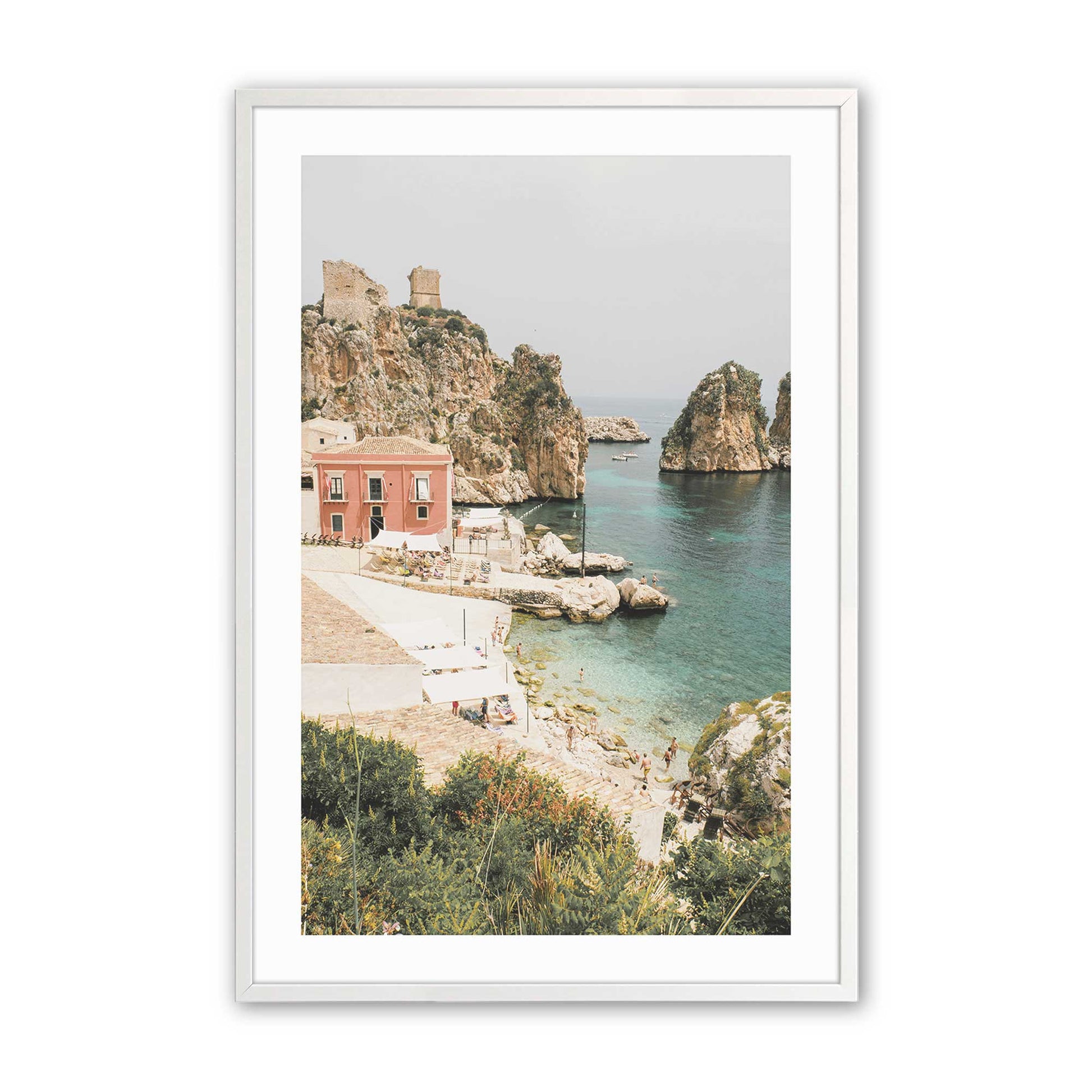 [Color:Opaque White], Picture of art in a Opaque White frame