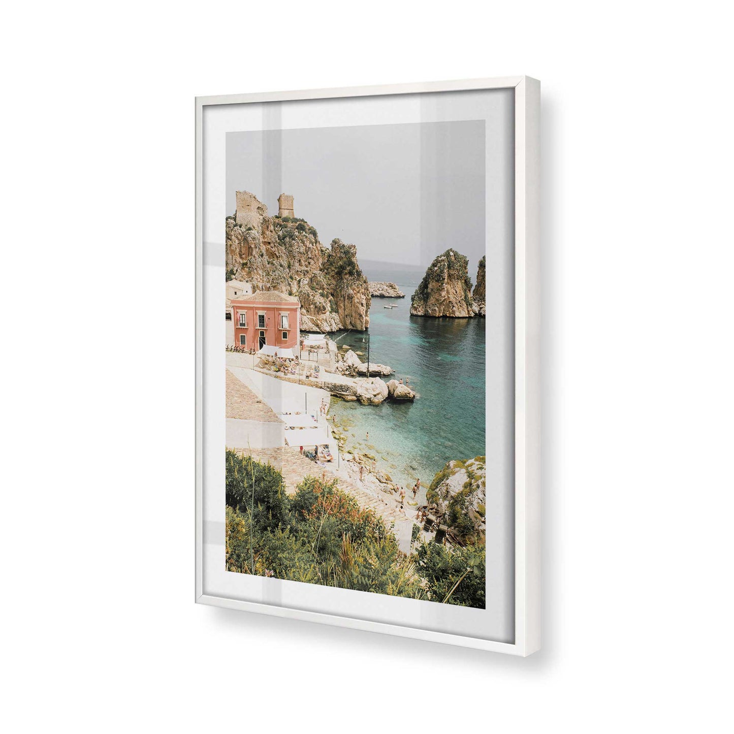 [Color:Opaque White], Picture of art in a Opaque White frame of the corner