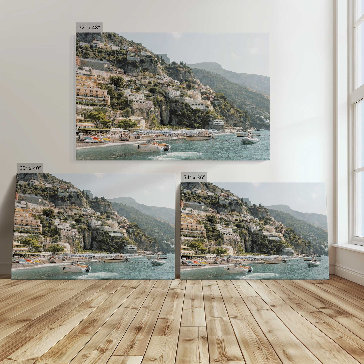 [Color:Stretched Canvas], Image showing the size comparisons