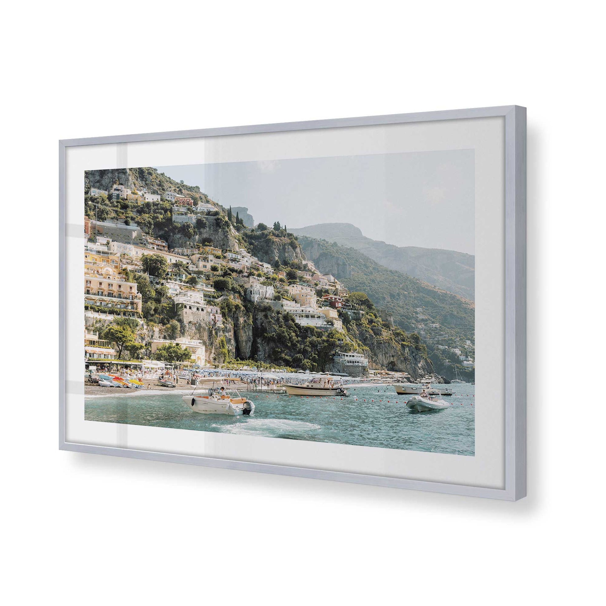 [Color:Polished Chrome], Picture of art in a Polished Chrome frame of the corner