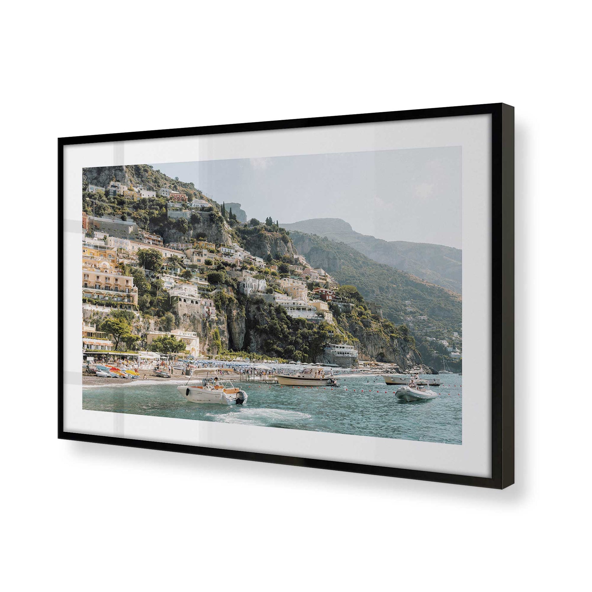 [Color:Satin Black], Picture of art in a Satin Black frame of the corner