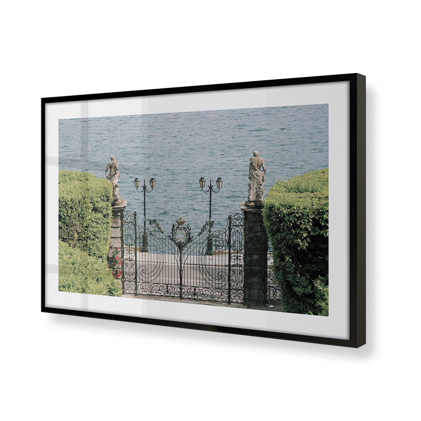 [Color:Satin Black], Picture of art in a Satin Black frame of the corner