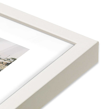 [Color:Opaque White], Picture of art in a Opaque White frame at an angle