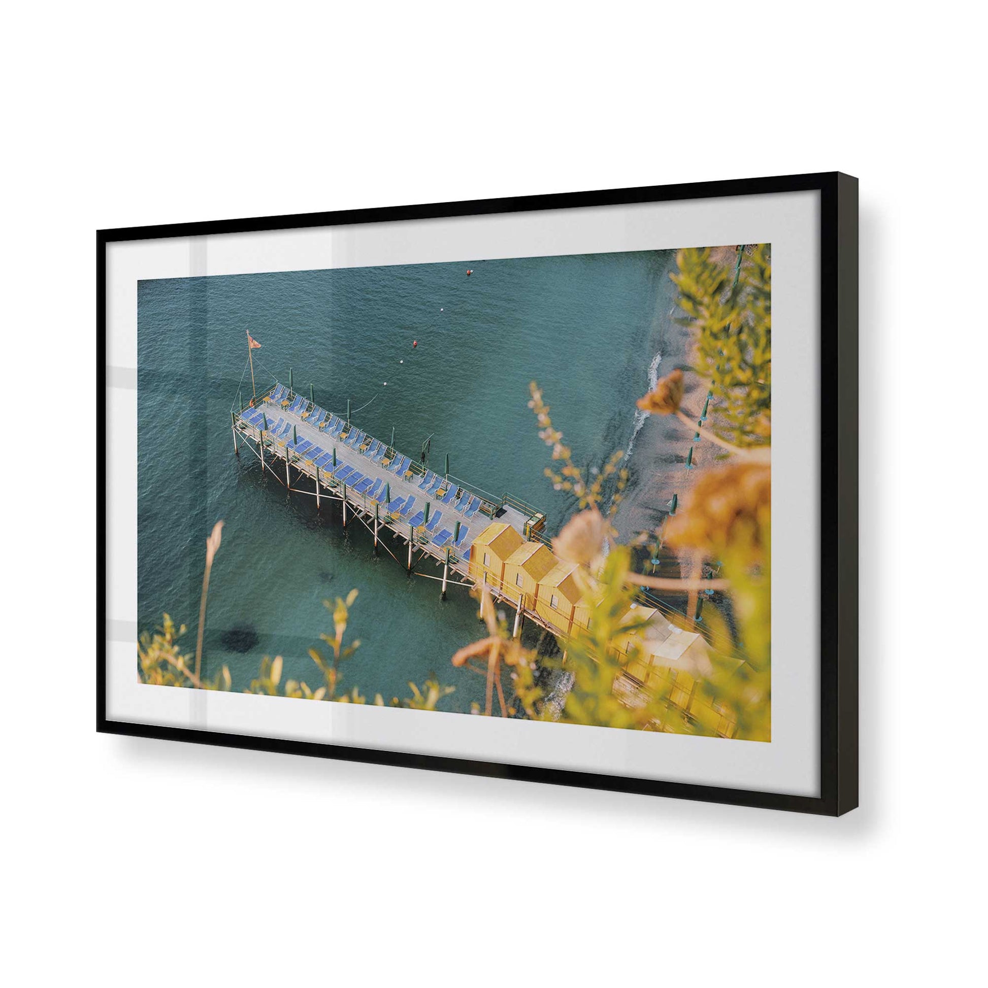 [Color:Satin Black], Picture of art in a Satin Black frame of the corner