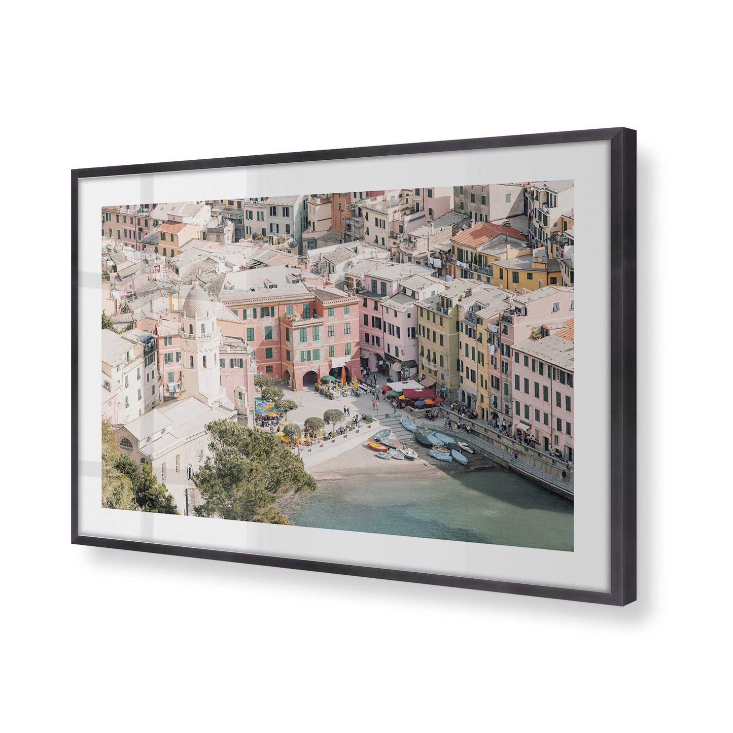 [Color:Weathered Zinc], Picture of art in a Weathered Zinc frame of the corner