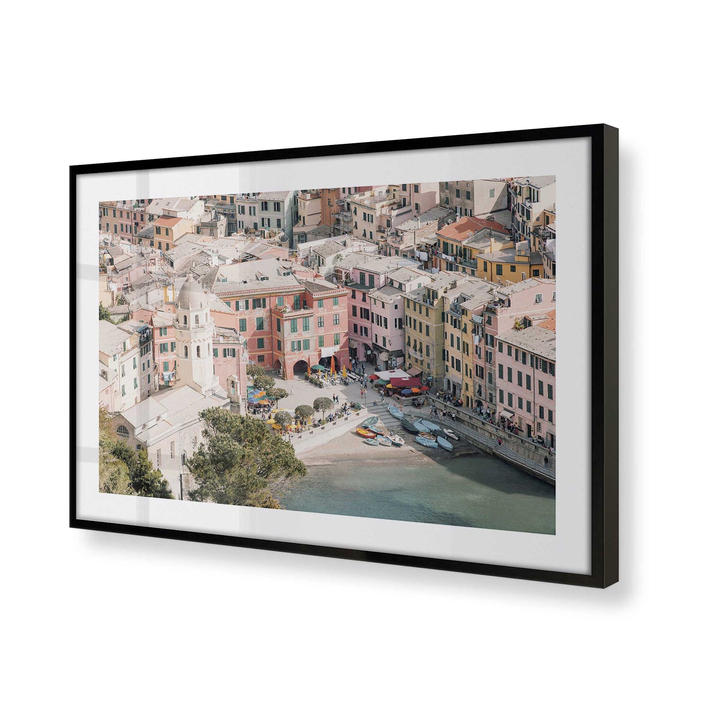 [Color:Satin Black], Picture of art in a Satin Black frame of the corner