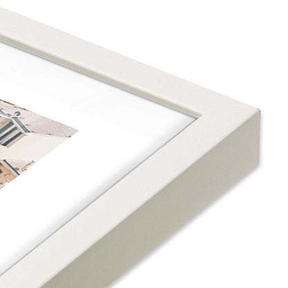[Color:Opaque White], Picture of art in a Opaque White frame at an angle