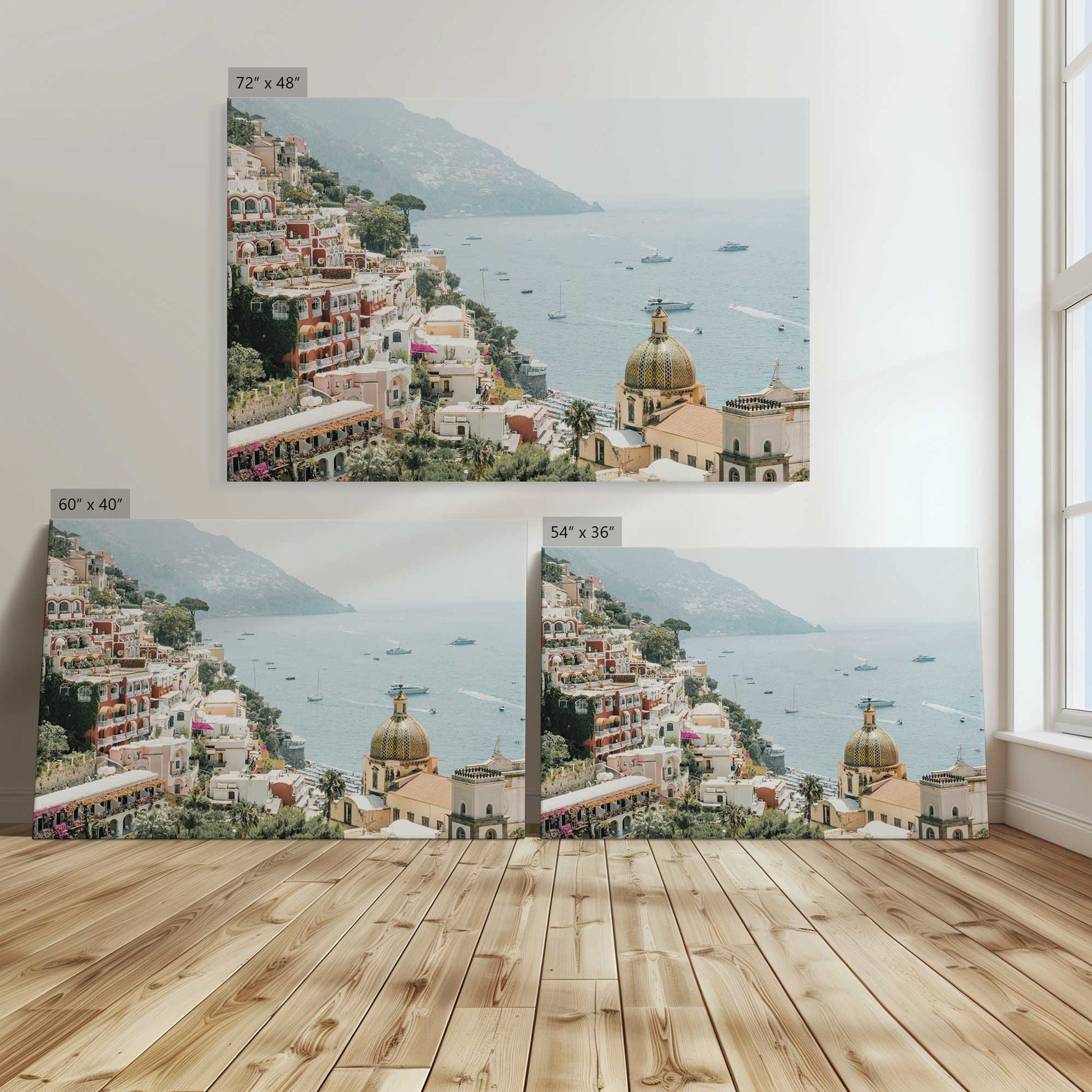 [Color:Stretched Canvas], Image showing the size comparisons