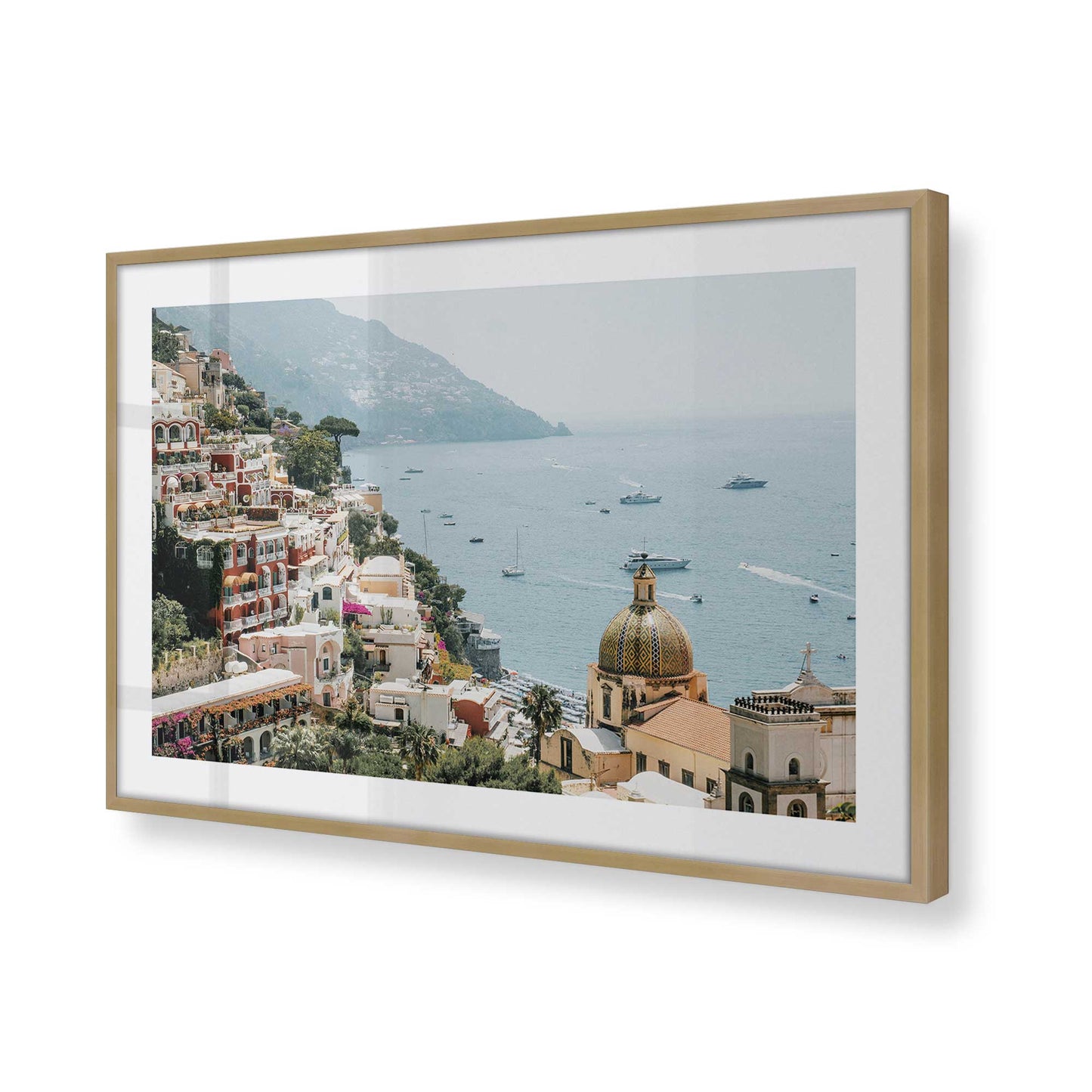 [Color:Brushed Gold], Picture of art in a Brushed Gold frame of the corner