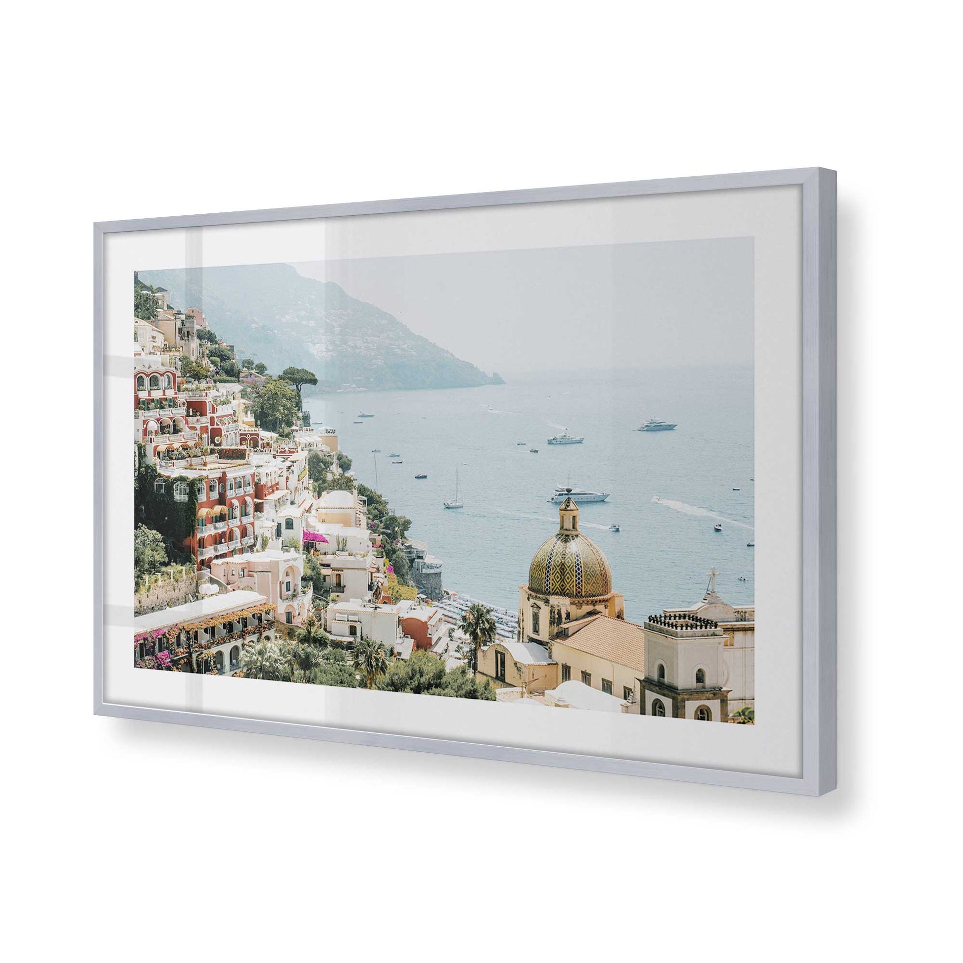 [Color:Polished Chrome], Picture of art in a Polished Chrome frame of the corner