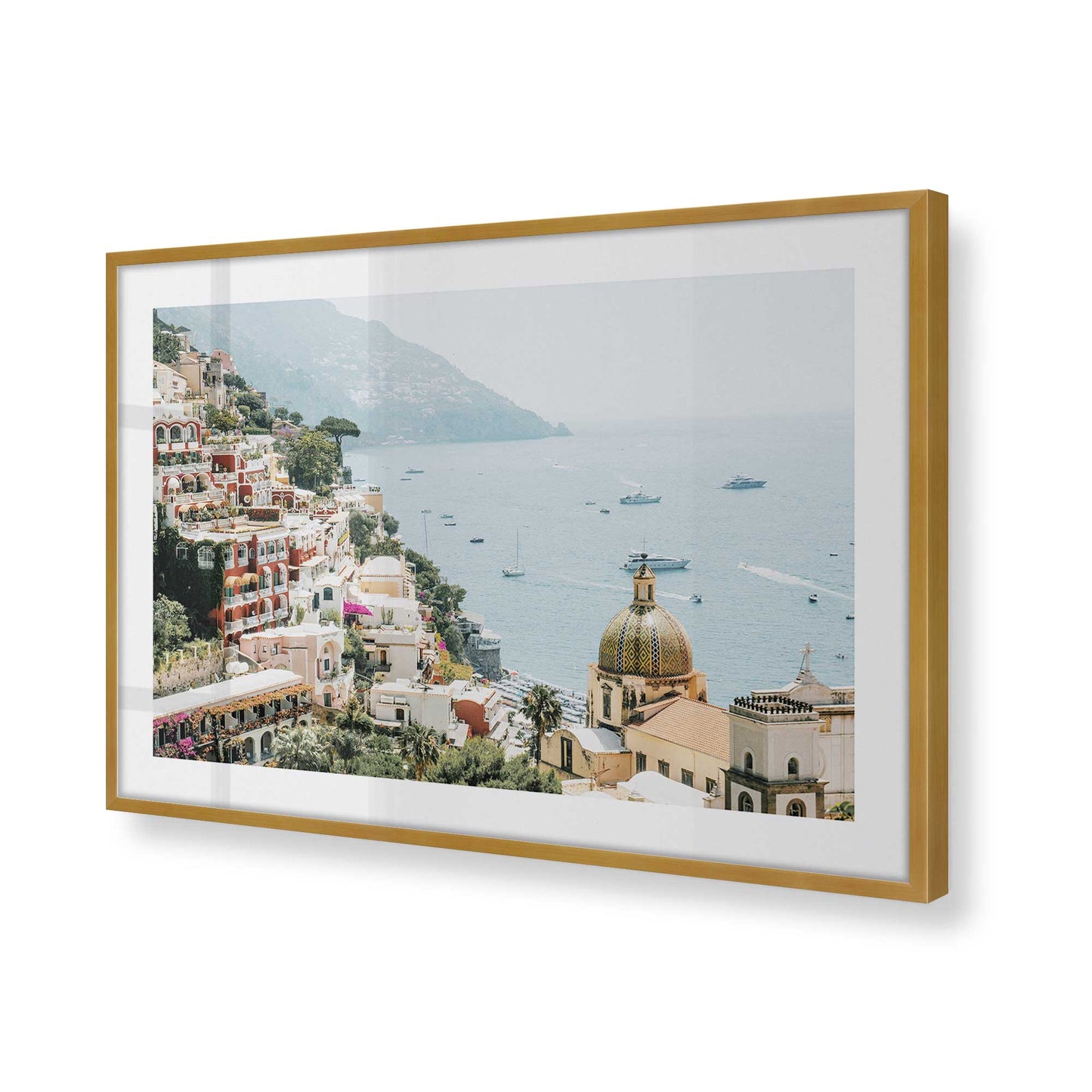 [Color:Polished Gold], Picture of art in a Polished Gold frame of the corner