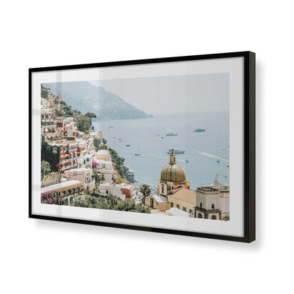 [Color:Satin Black], Picture of art in a Satin Black frame of the corner