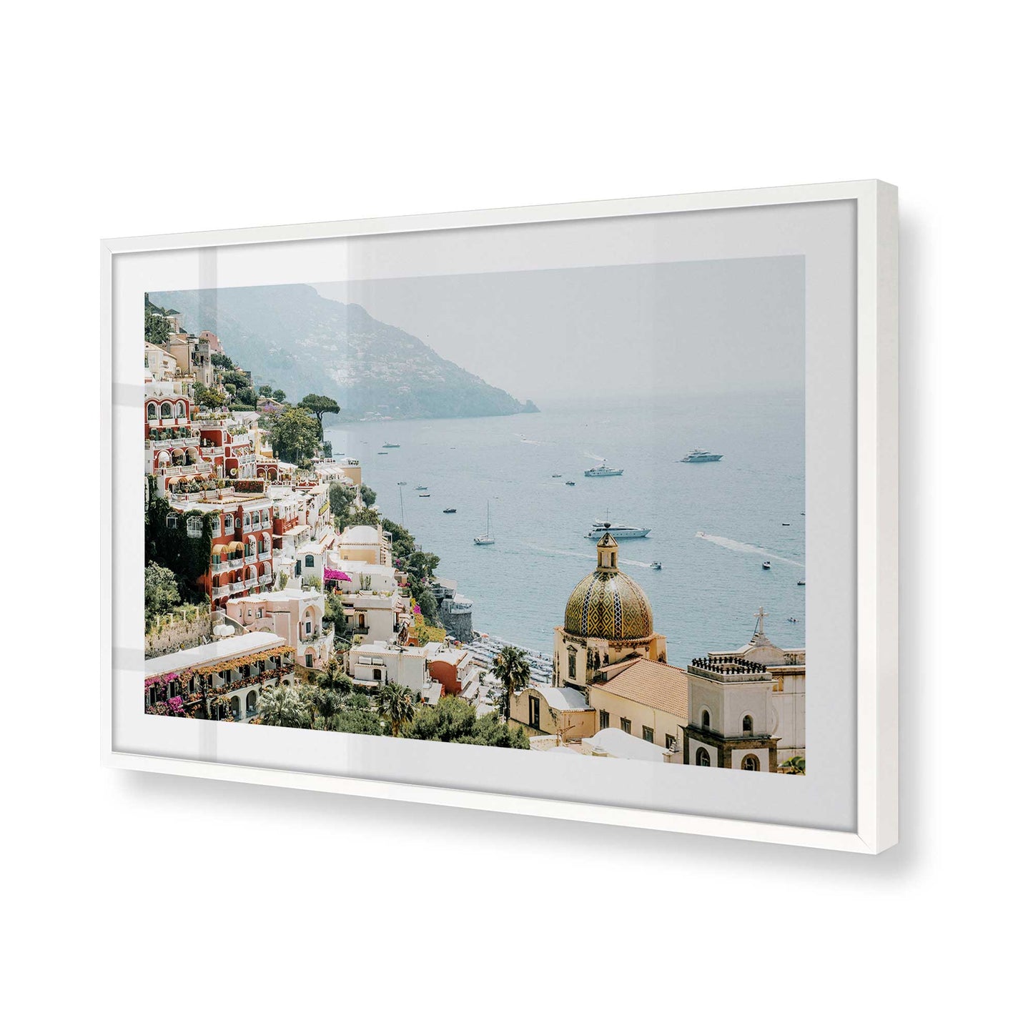 [Color:Opaque White], Picture of art in a Opaque White frame of the corner