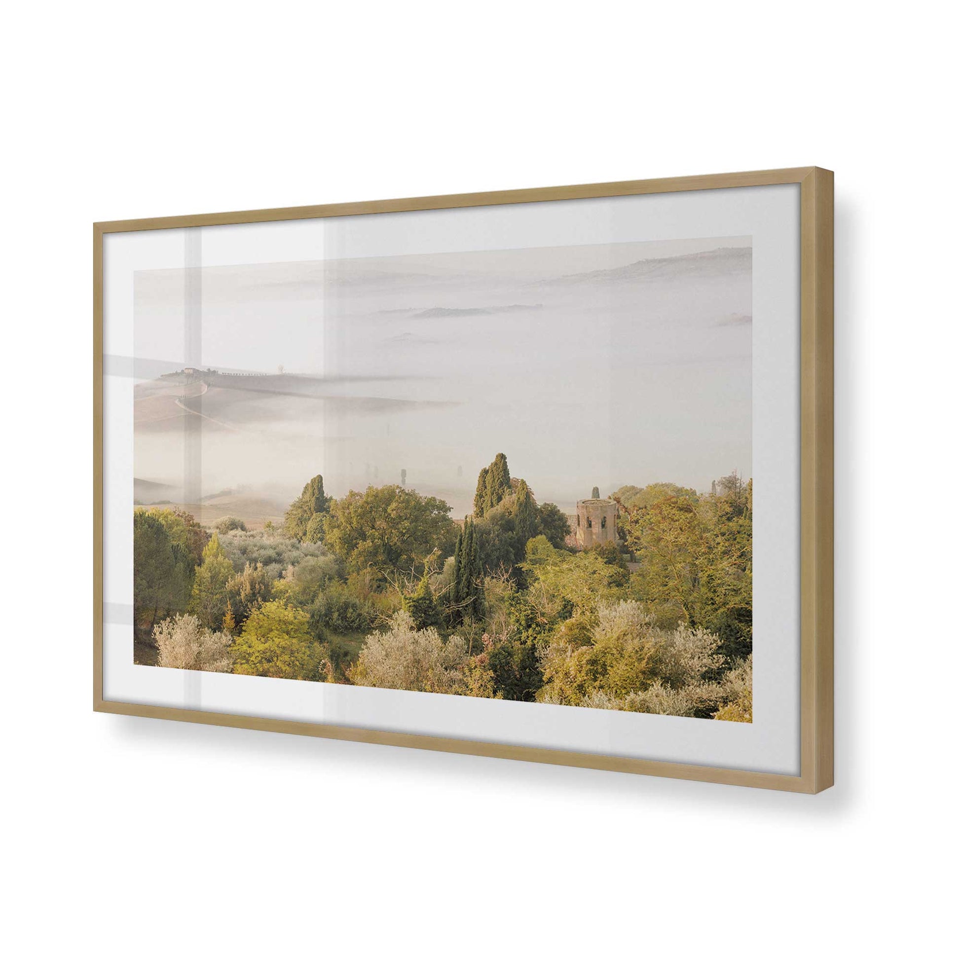 [Color:Brushed Gold], Picture of art in a Brushed Gold frame of the corner