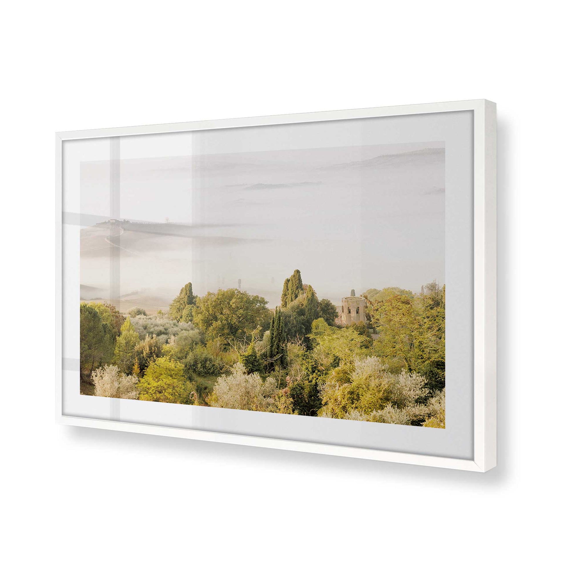 [Color:Opaque White], Picture of art in a Opaque White frame of the corner