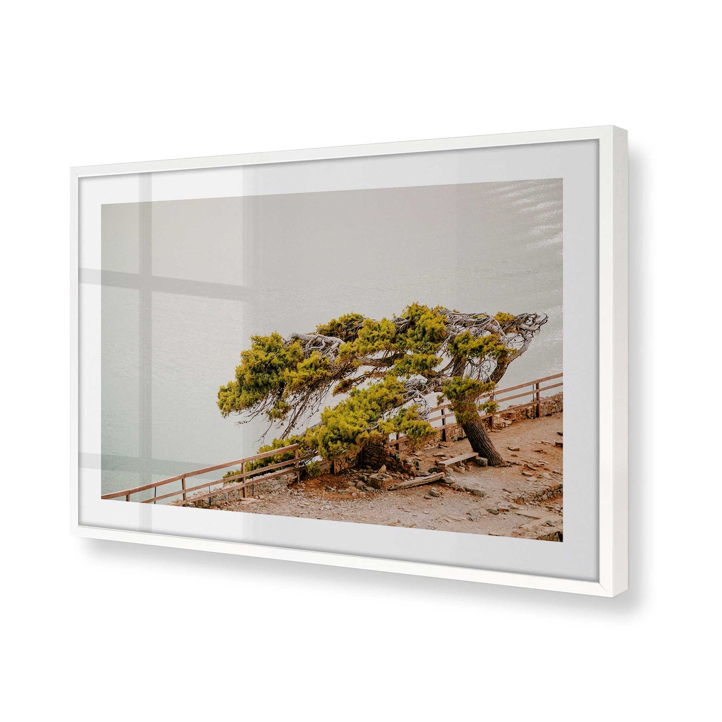 [Color:Opaque White], Picture of art in a Opaque White frame of the corner