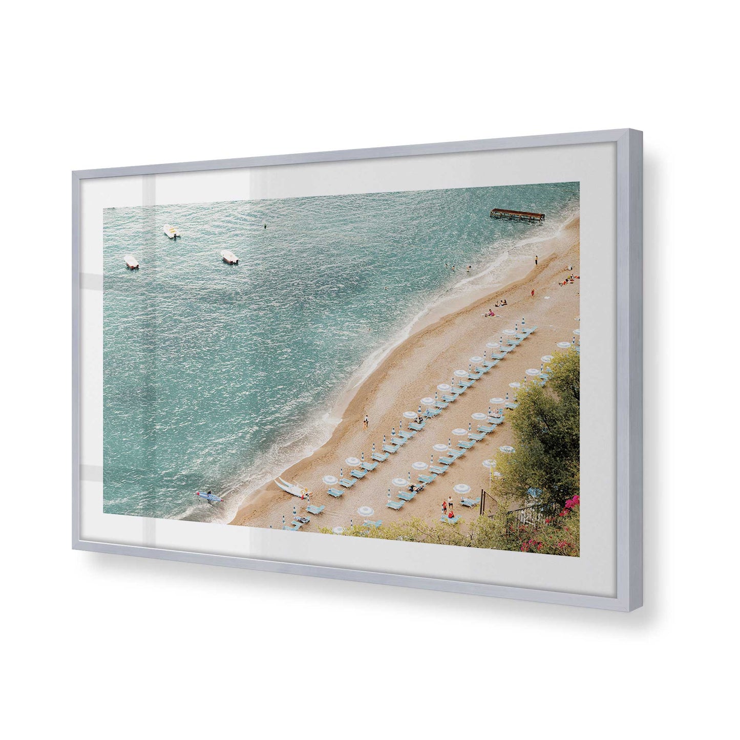 [Color:Polished Chrome], Picture of art in a Polished Chrome frame of the corner
