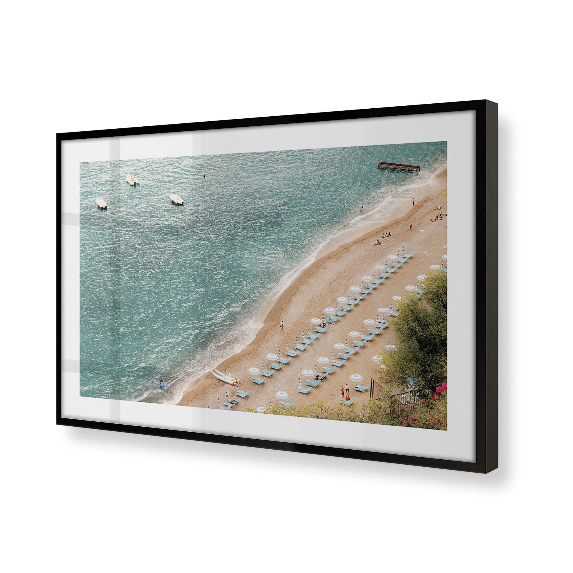 [Color:Satin Black], Picture of art in a Satin Black frame of the corner