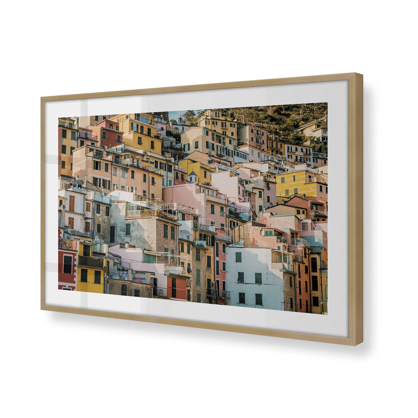 [Color:Brushed Gold], Picture of art in a Brushed Gold frame of the corner
