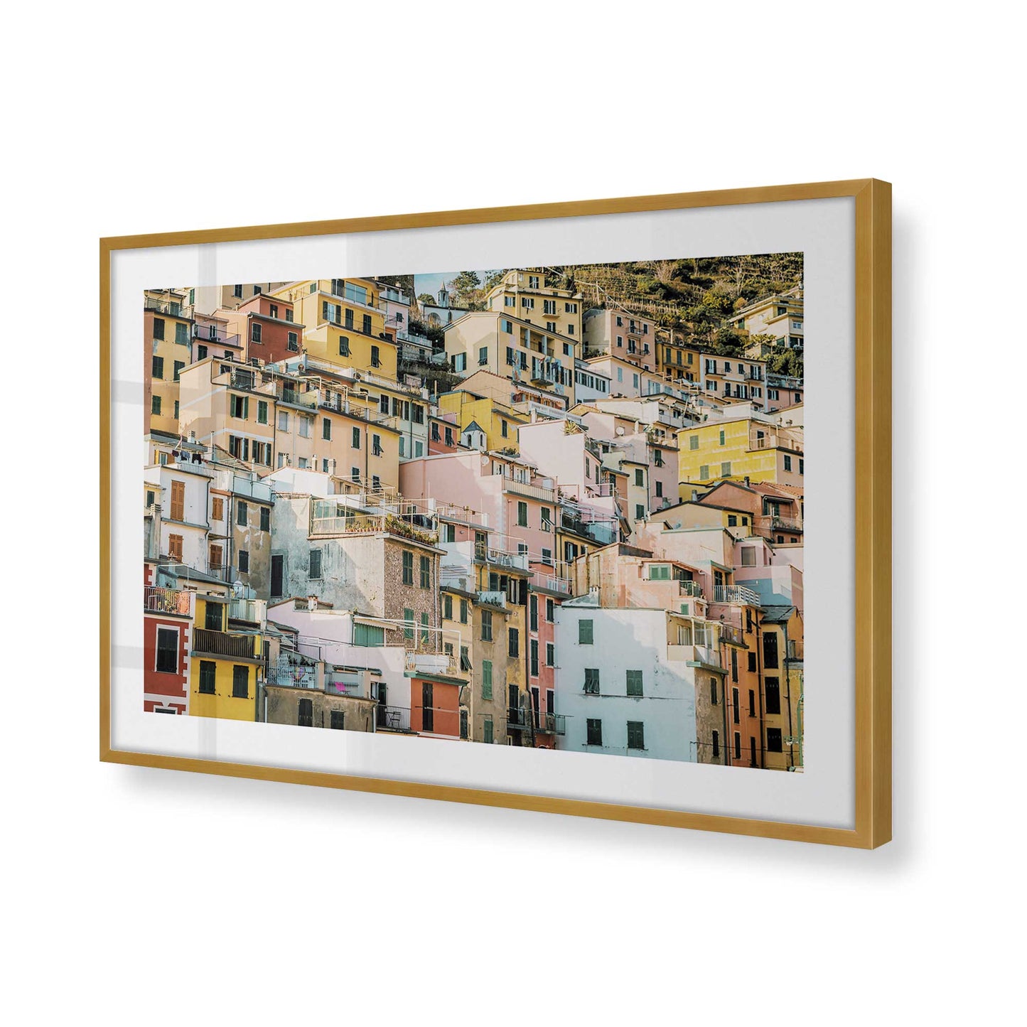 [Color:Polished Gold], Picture of art in a Polished Gold frame of the corner