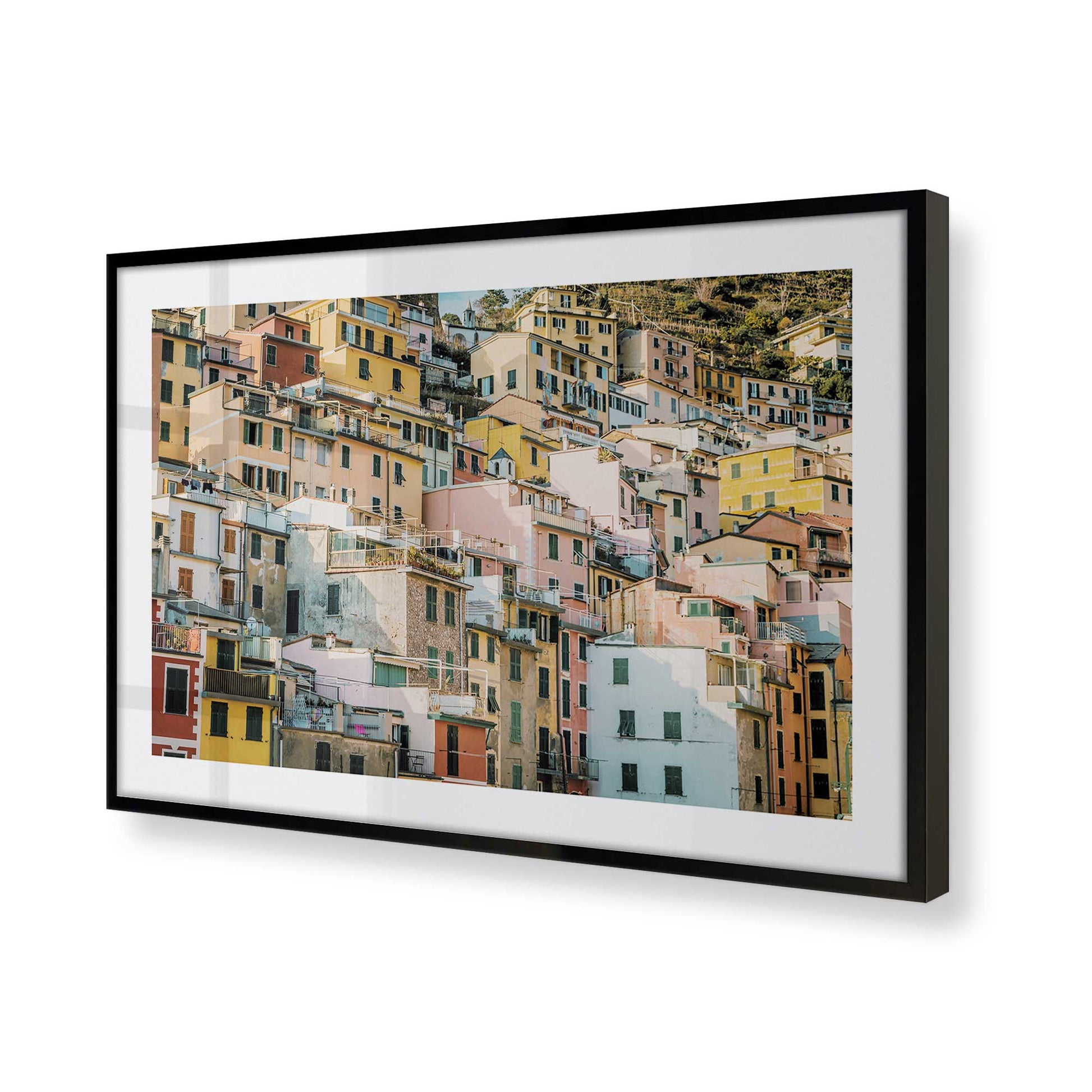 [Color:Satin Black], Picture of art in a Satin Black frame of the corner