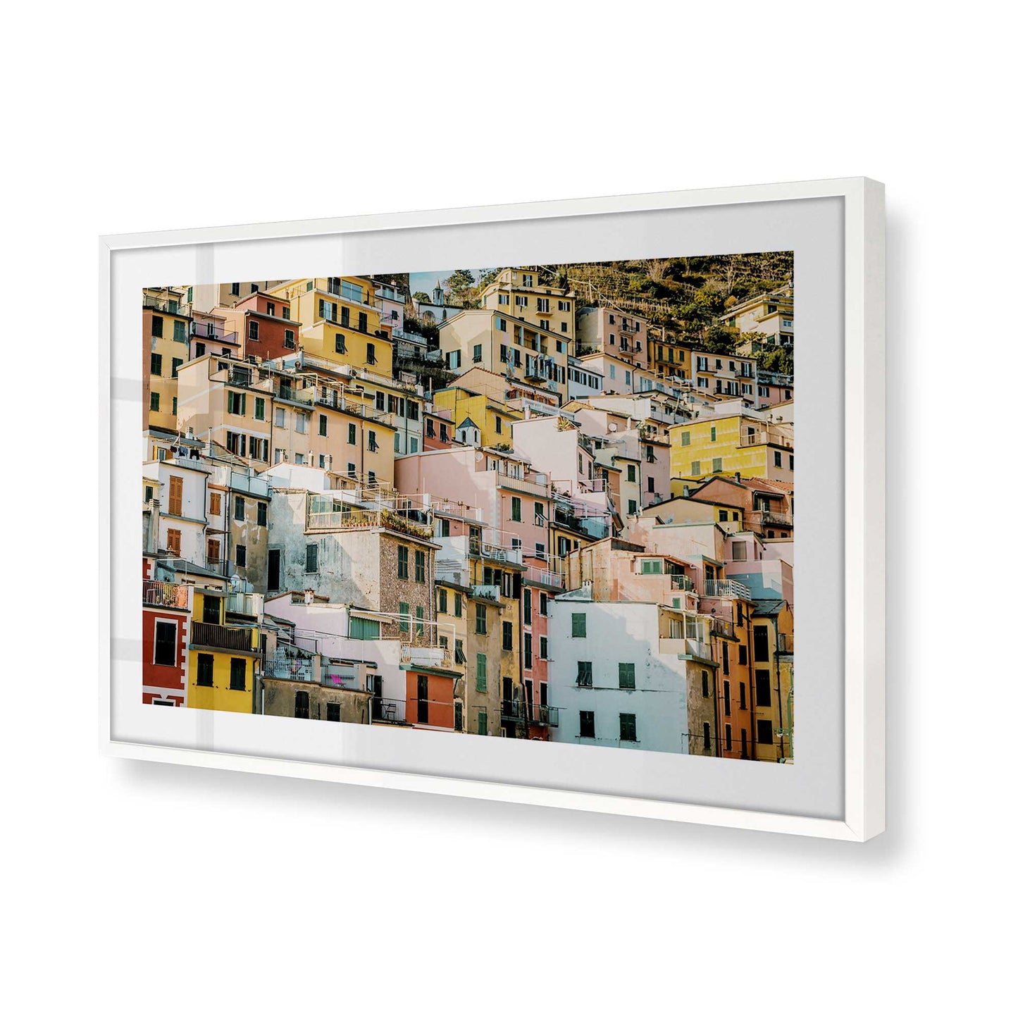 [Color:Opaque White], Picture of art in a Opaque White frame of the corner