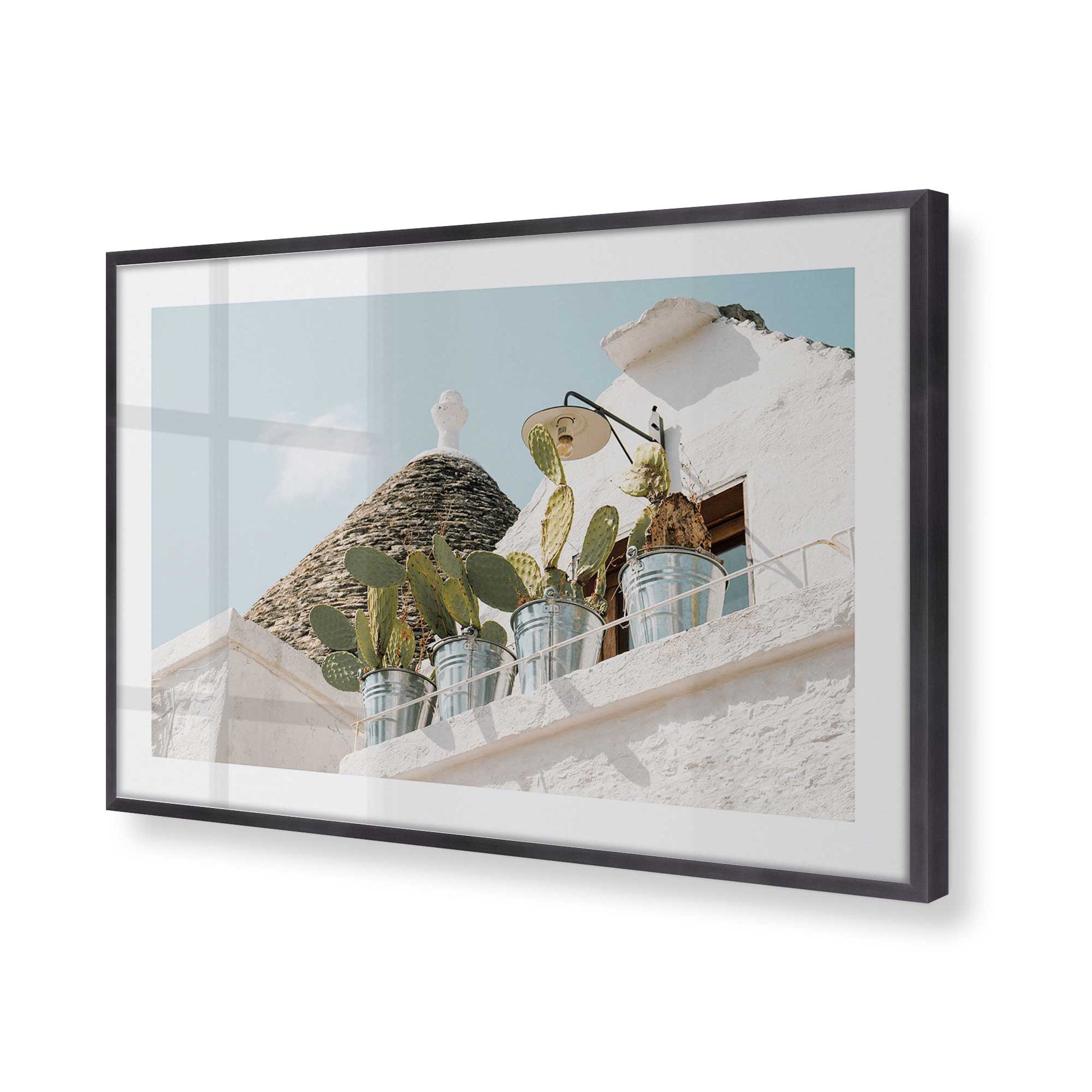 [Color:Weathered Zinc], Picture of art in a Weathered Zinc frame of the corner