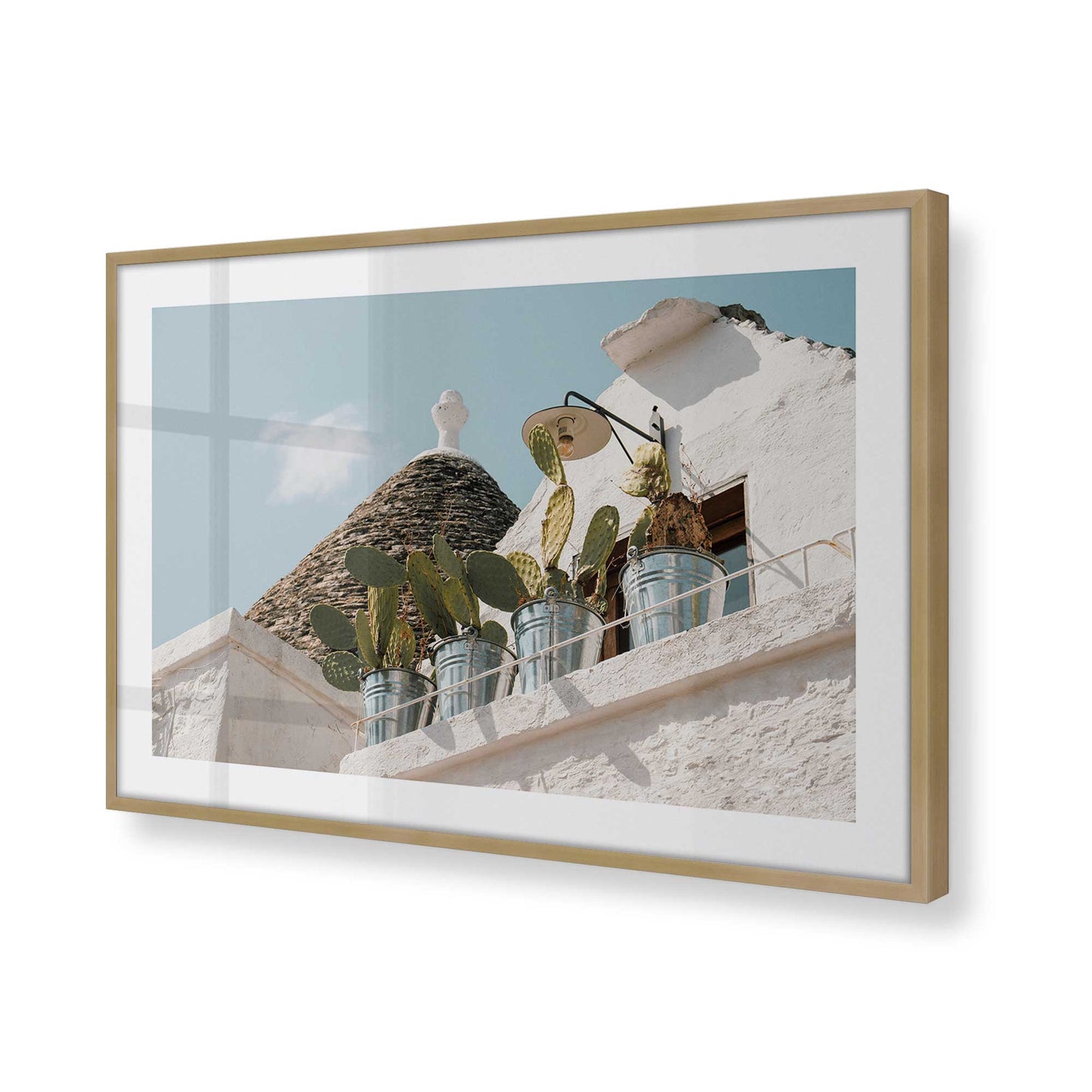 [Color:Brushed Gold], Picture of art in a Brushed Gold frame of the corner