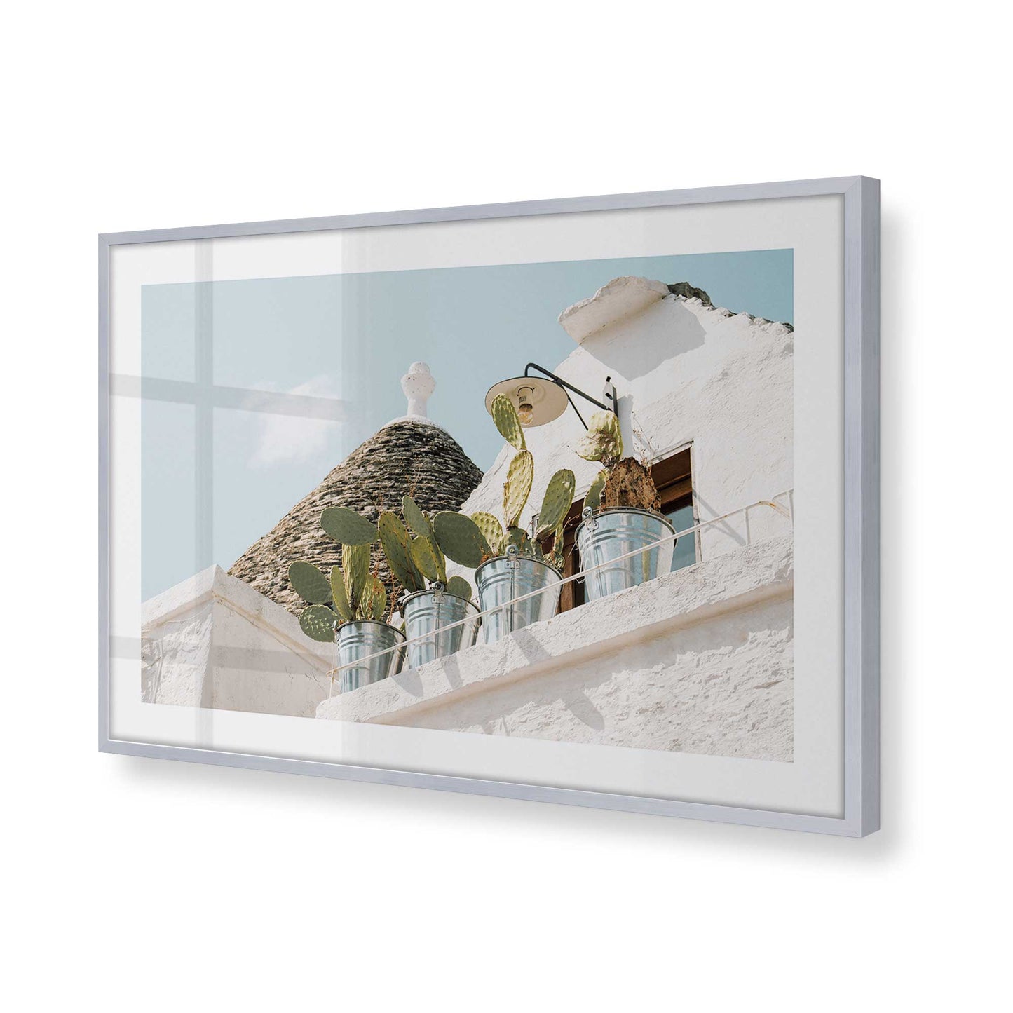 [Color:Polished Chrome], Picture of art in a Polished Chrome frame of the corner