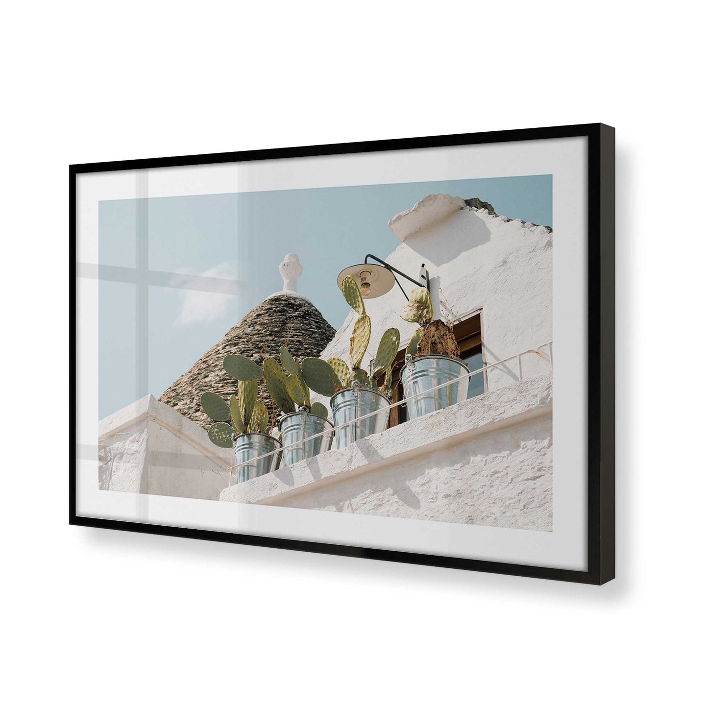 [Color:Satin Black], Picture of art in a Satin Black frame of the corner