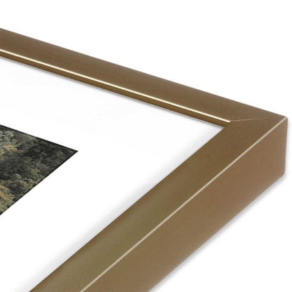 [Color:Brushed Gold], Picture of art in a Brushed Gold frame at an angle