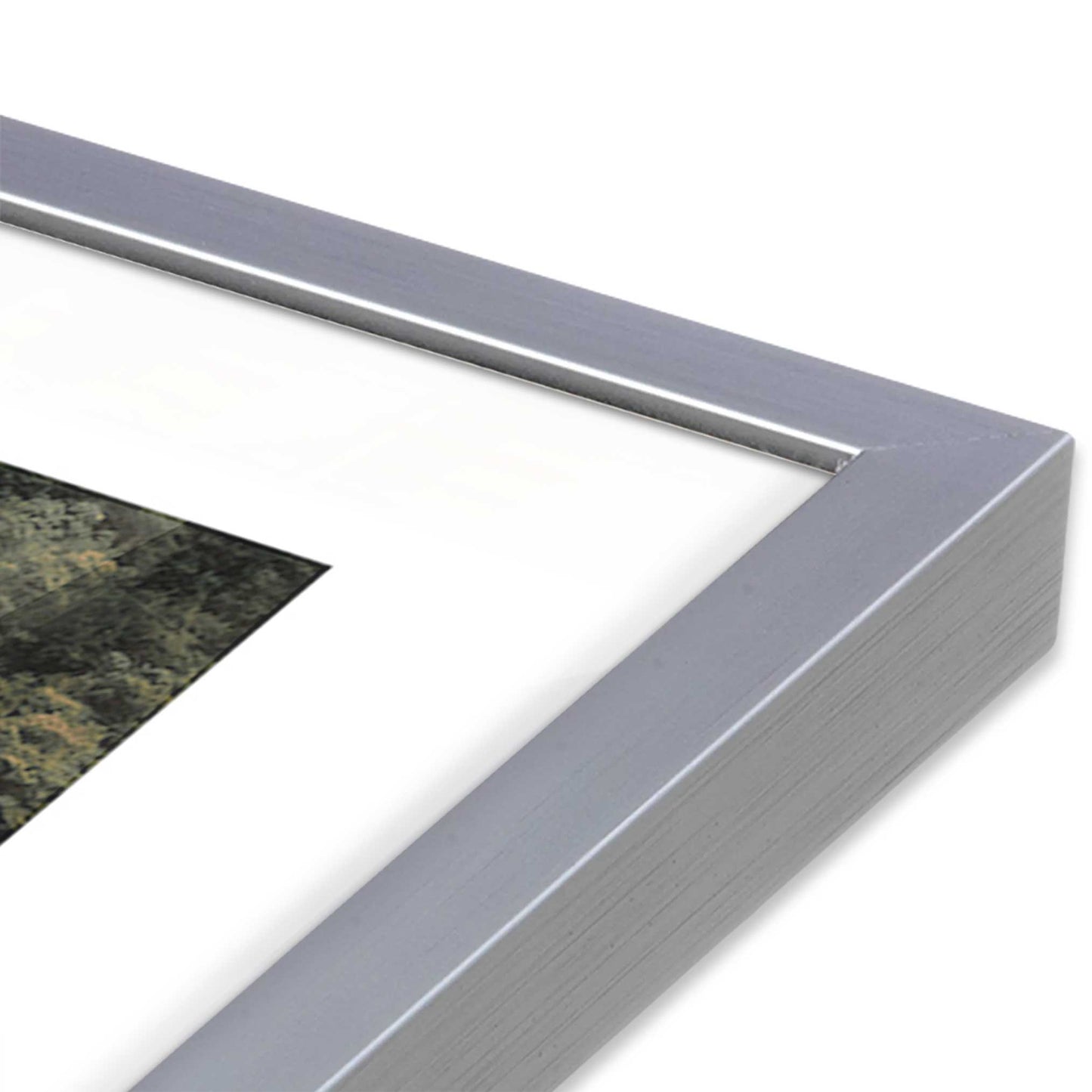 [Color:Polished Chrome], Picture of art in a Polished Chrome frame at an angle