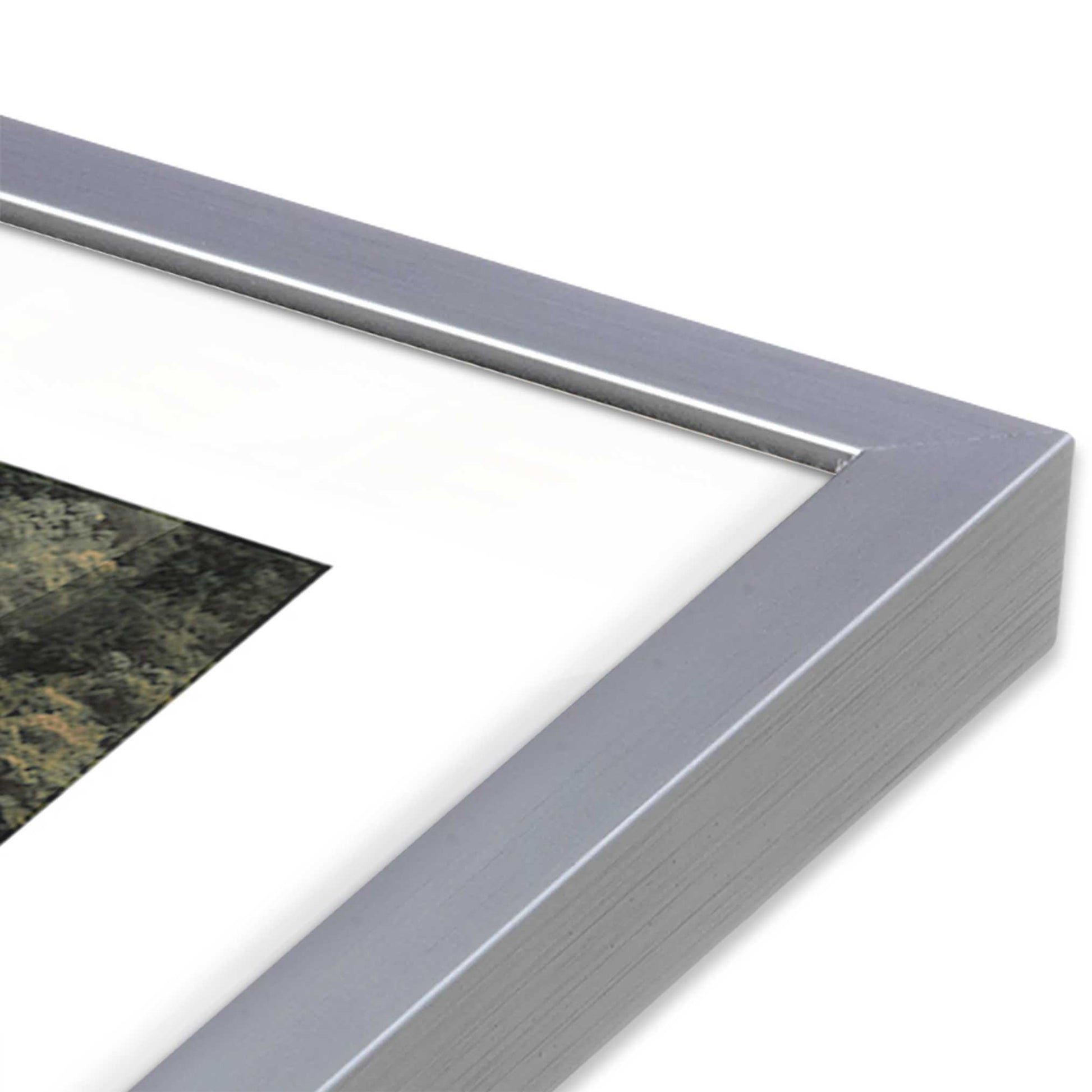 [Color:Polished Chrome], Picture of art in a Polished Chrome frame at an angle