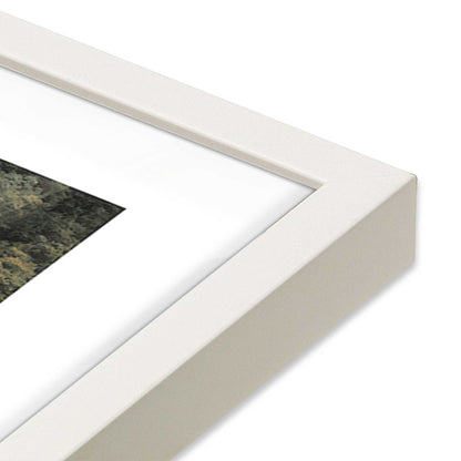 [Color:Opaque White], Picture of art in a Opaque White frame at an angle