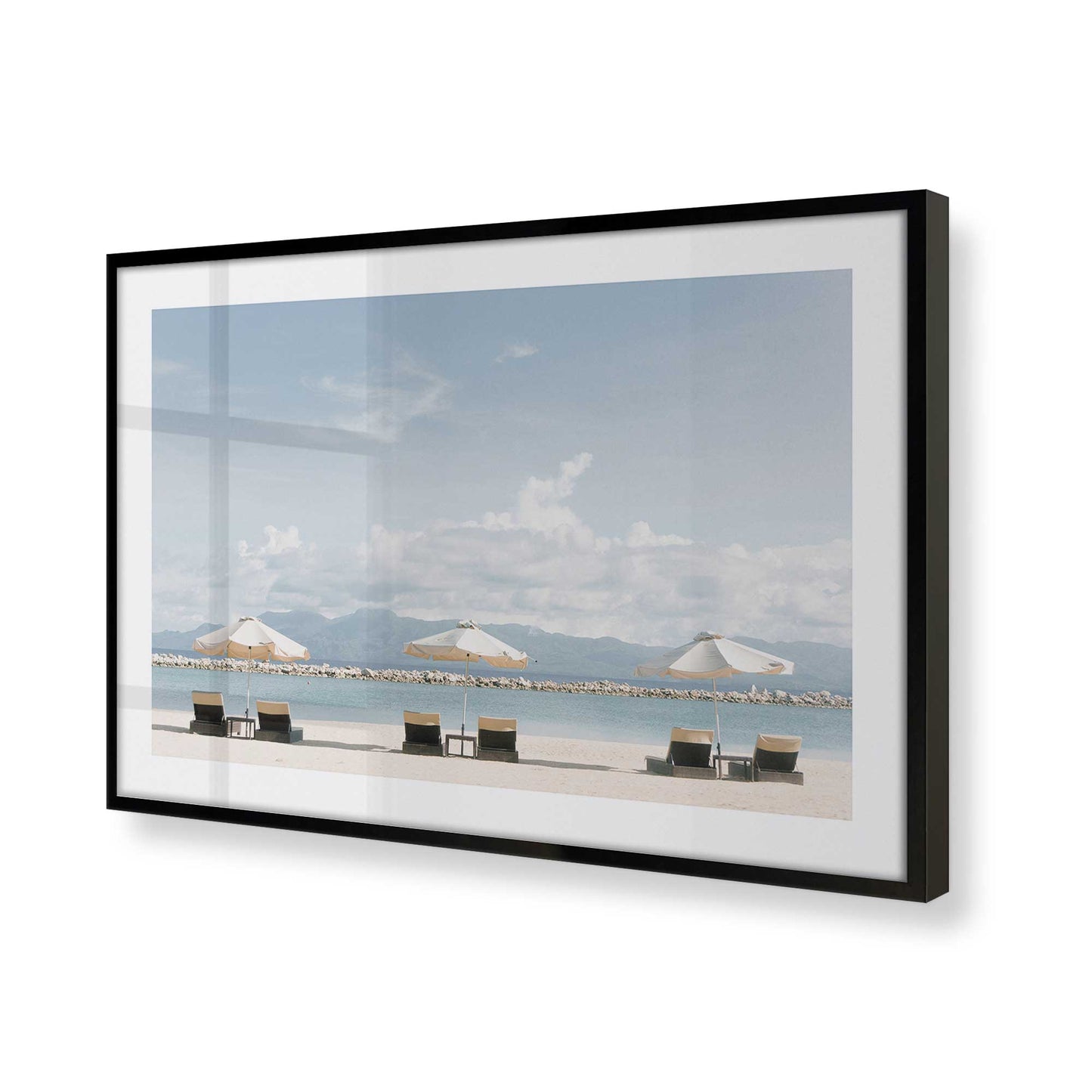 [Color:Satin Black], Picture of art in a Satin Black frame of the corner