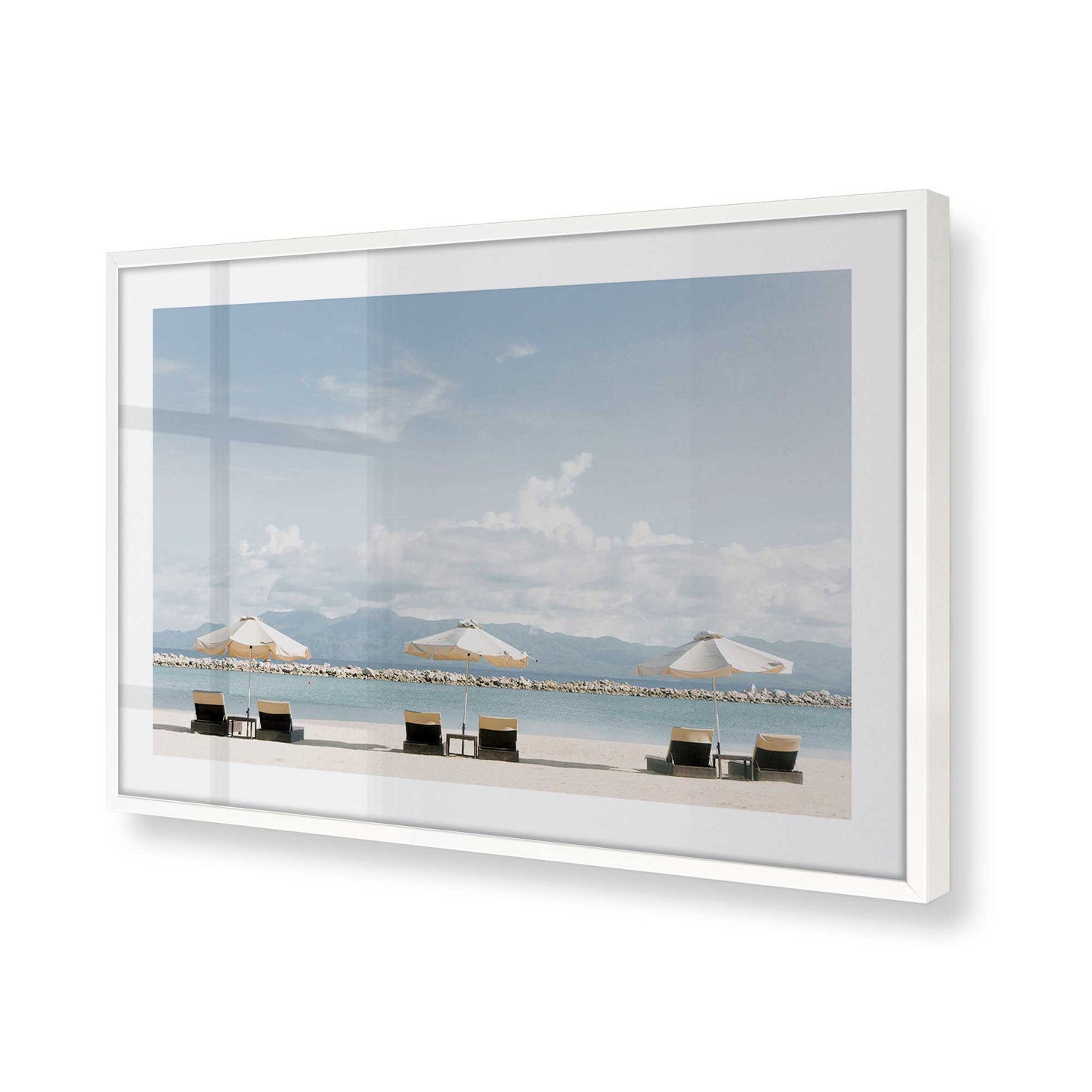 [Color:Opaque White], Picture of art in a Opaque White frame of the corner
