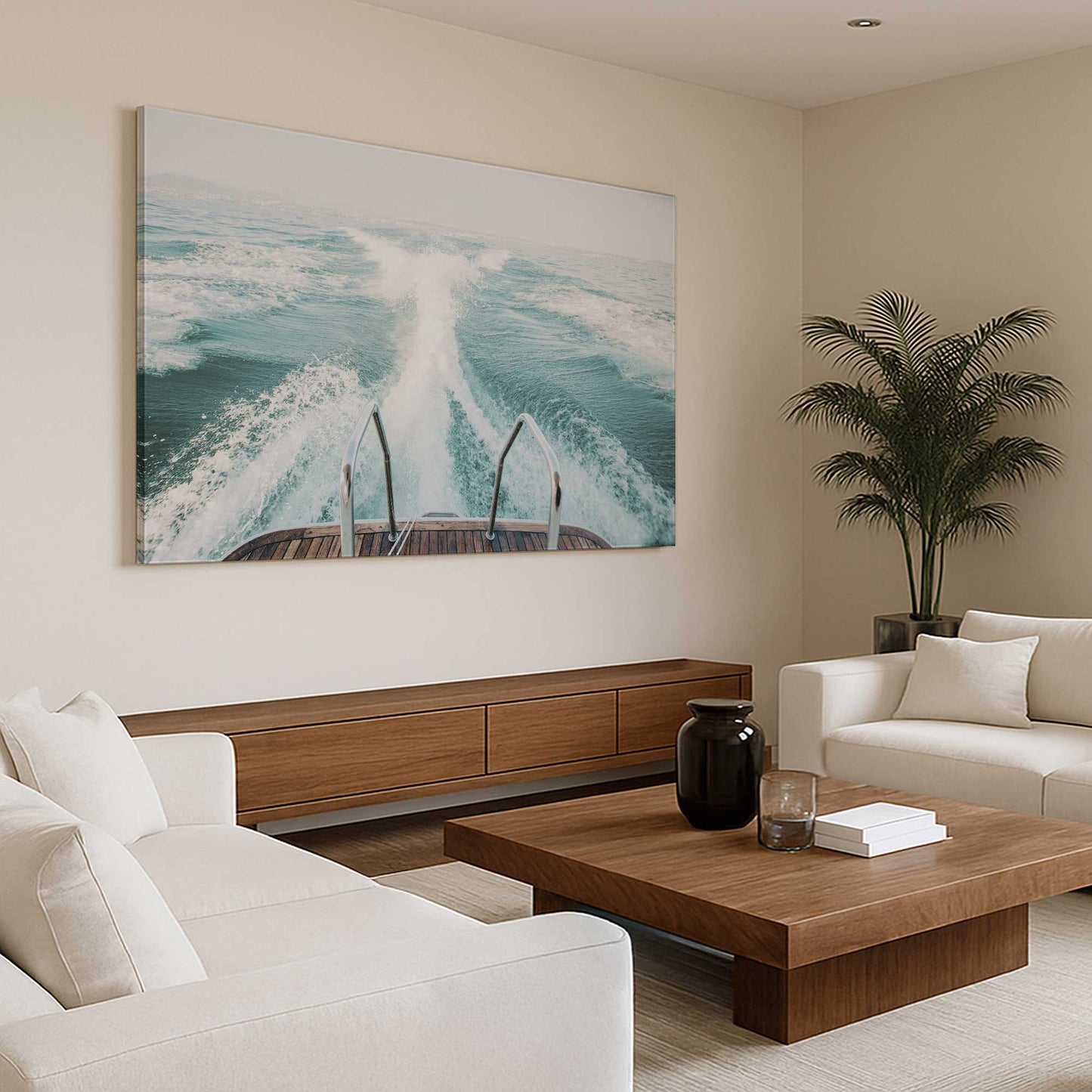 [Color:Stretched Canvas], Picture of art in a room