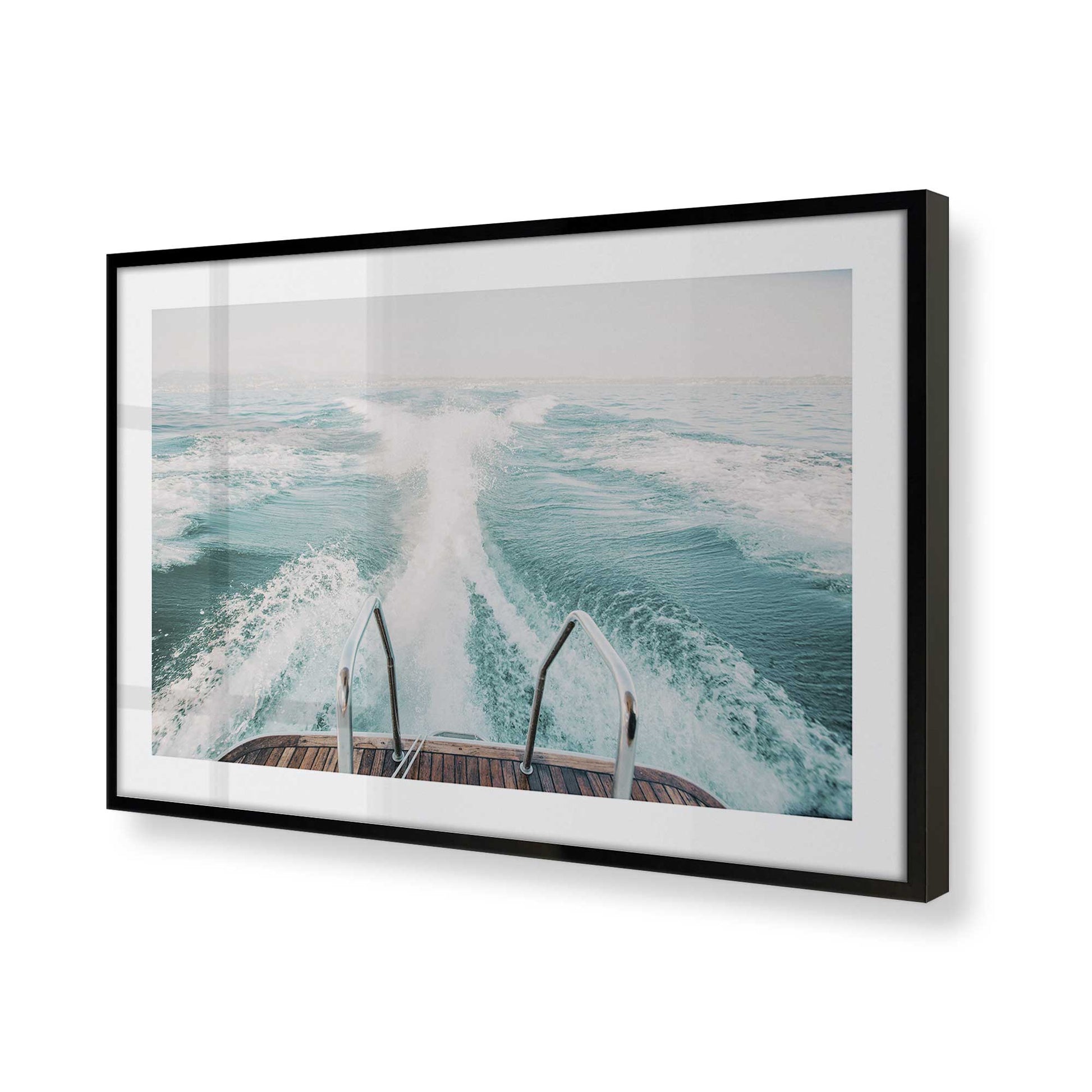 [Color:Satin Black], Picture of art in a Satin Black frame of the corner