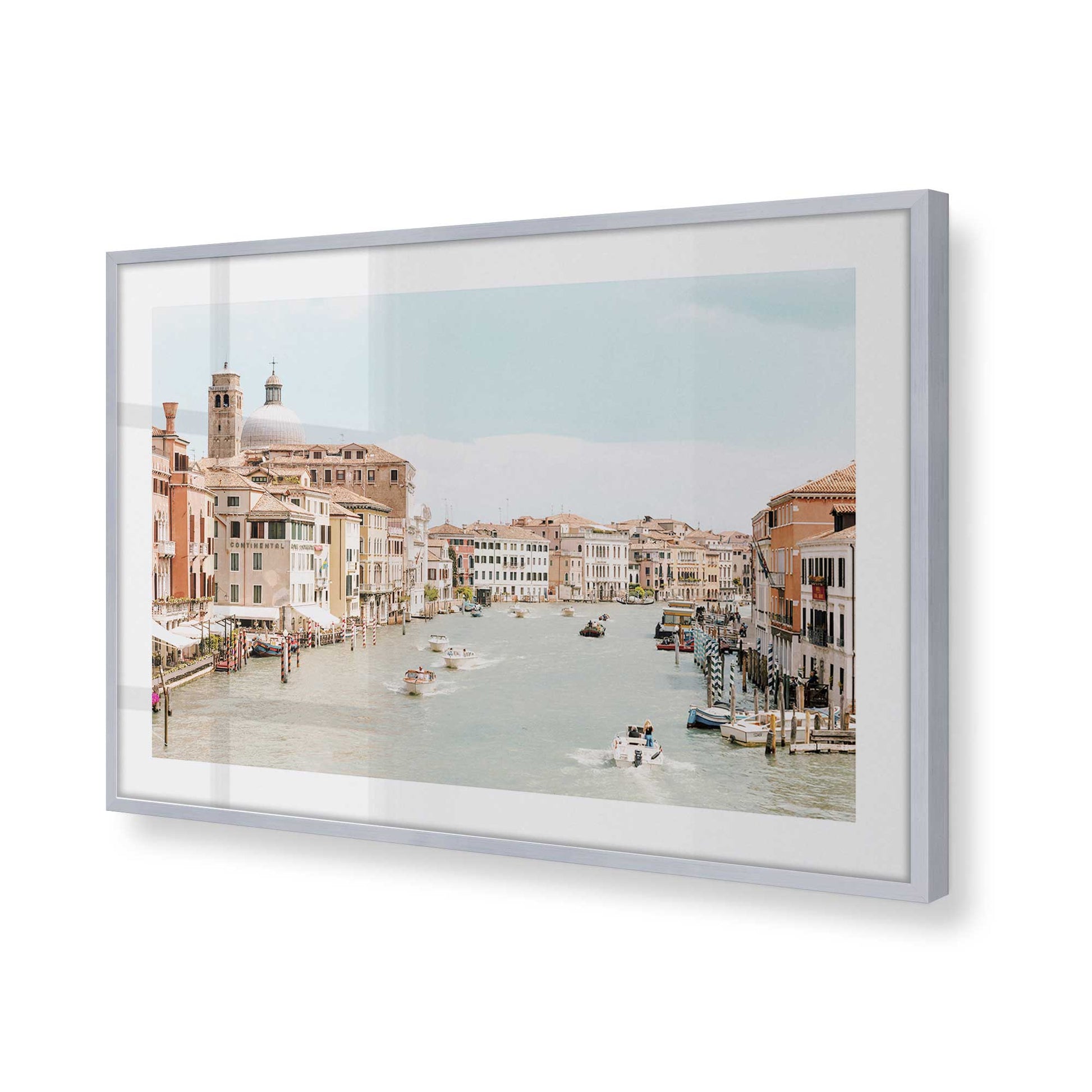 [Color:Polished Chrome], Picture of art in a Polished Chrome frame of the corner