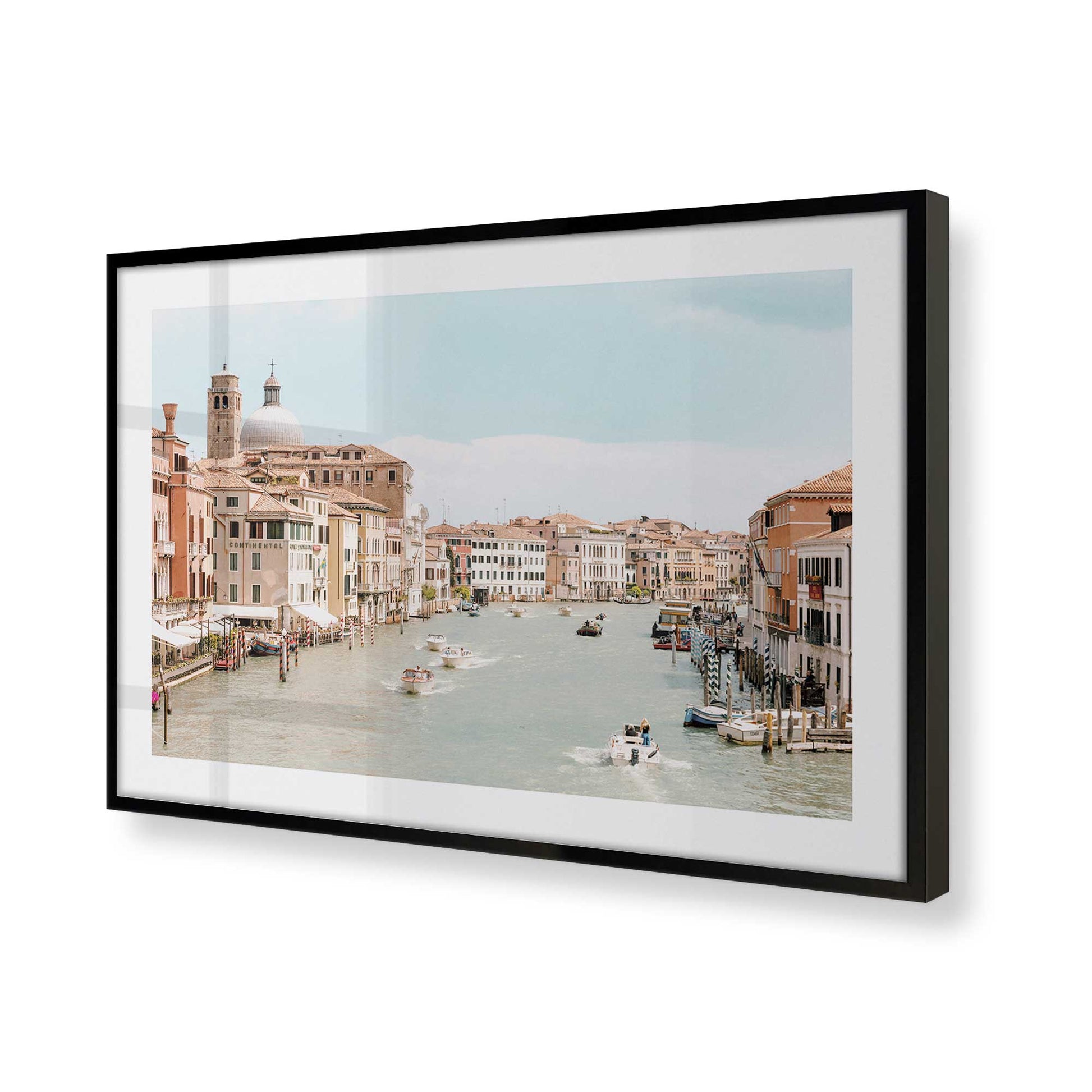 [Color:Satin Black], Picture of art in a Satin Black frame of the corner