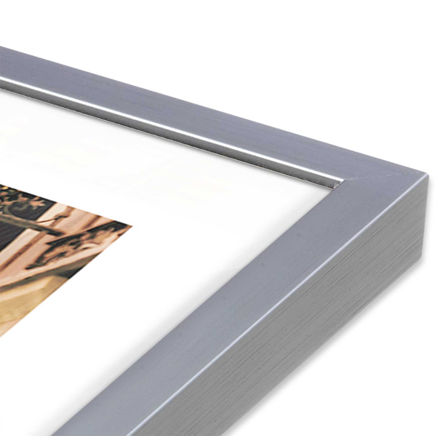 [Color:Polished Chrome], Picture of art in a Polished Chrome frame at an angle