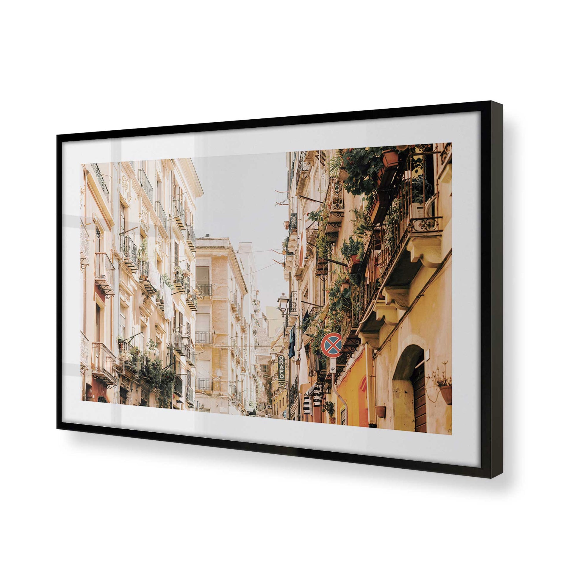 [Color:Satin Black], Picture of art in a Satin Black frame of the corner